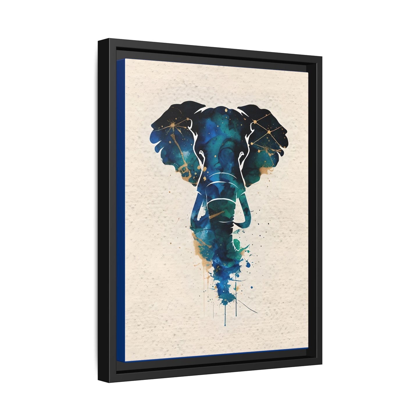 Bohemian Elephant Watercolour Art Print framed Canvas.