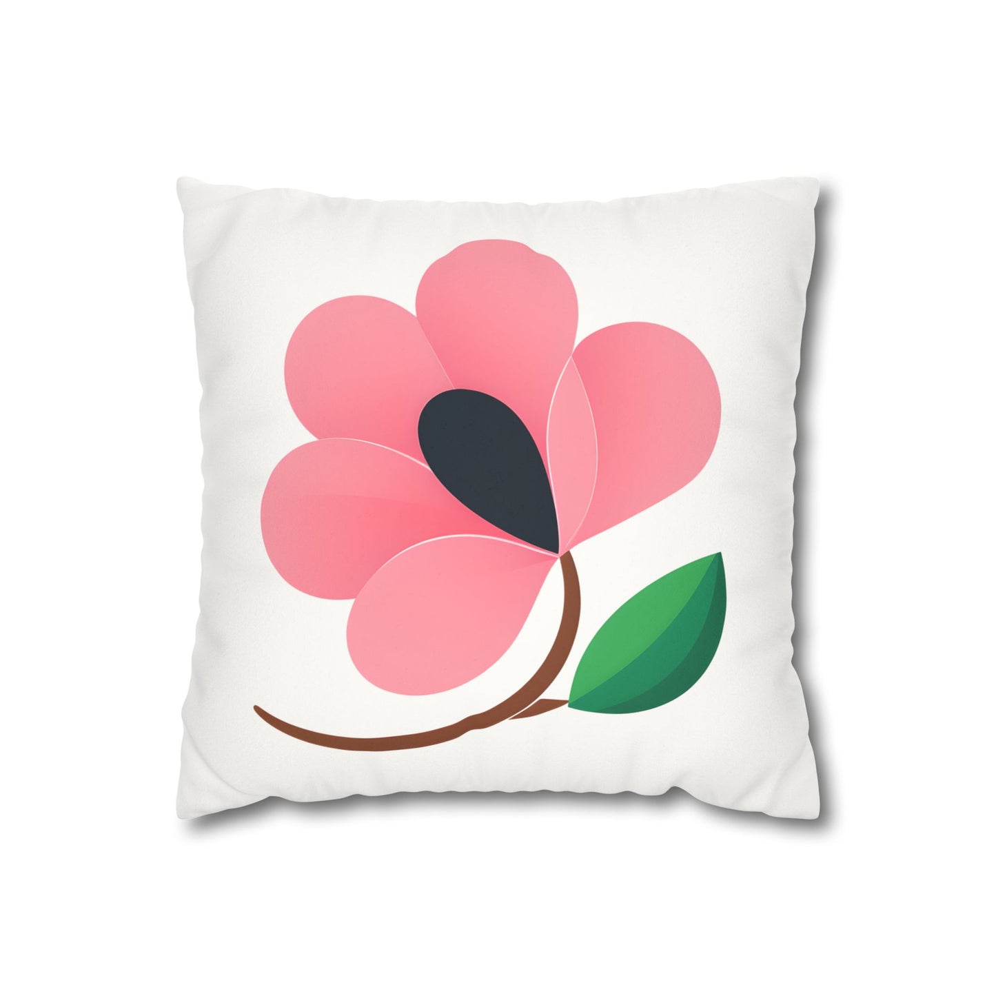 Floral Faux Suede Pillowcase - Chic Home Decor for Spring & Every Occasion