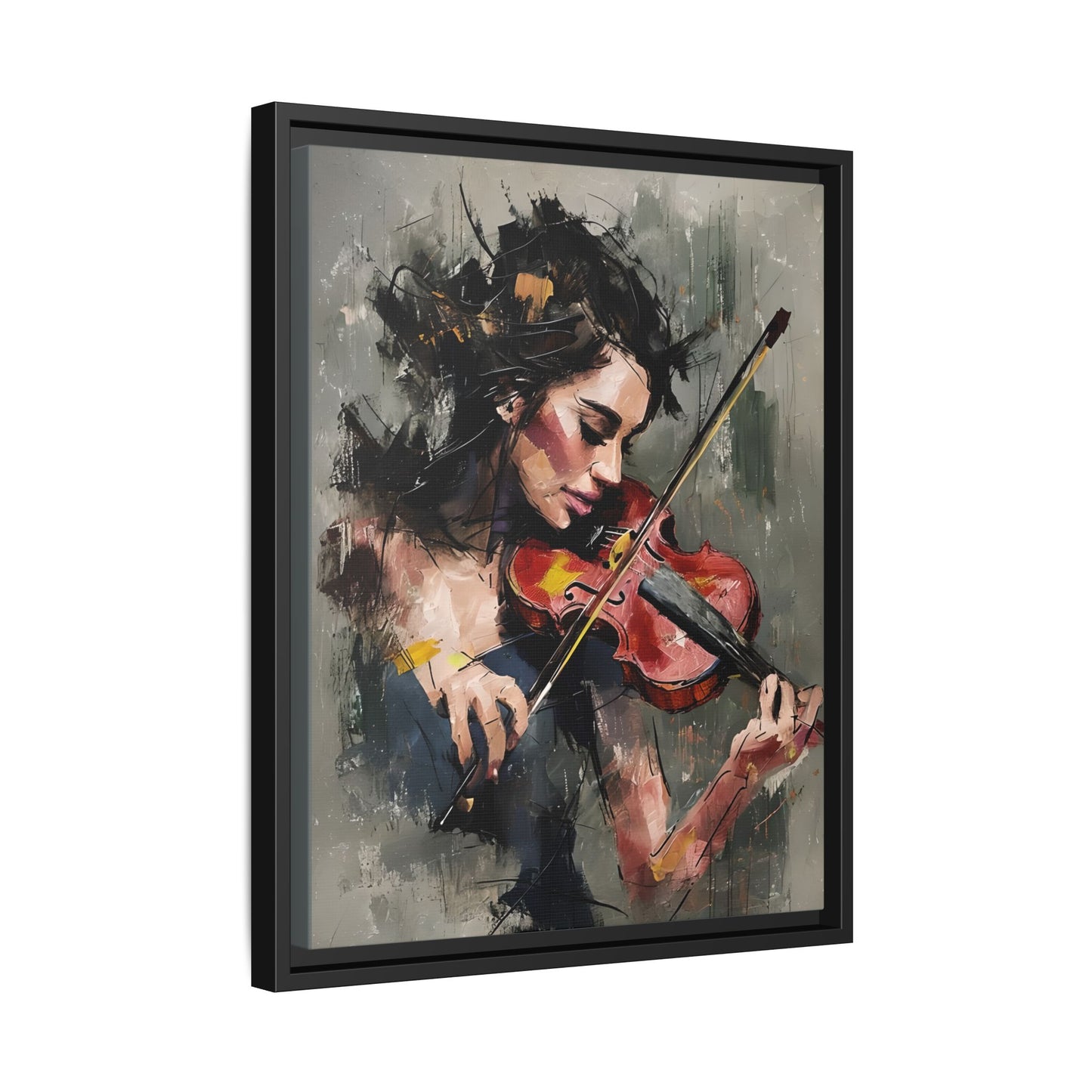 Elegant Violinist Art Print - Framed Canvas for Music Lovers