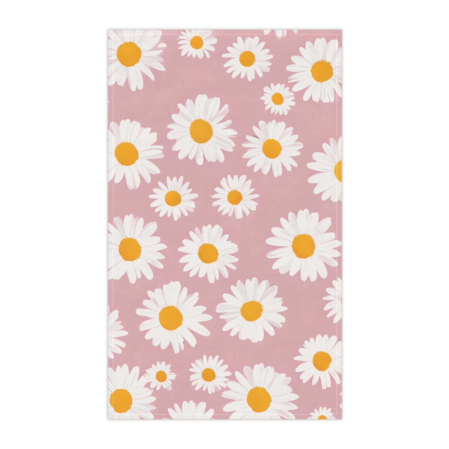 Floral Daisy Cotton Tea Towels - Charming Kitchen Décor for Spring and Summer