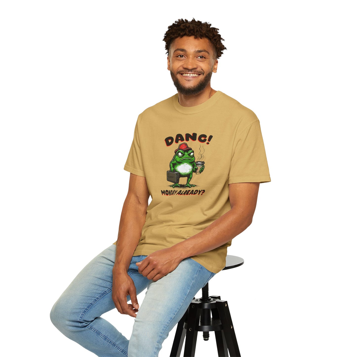 Funny Frog Monday T-Shirt - Unisex Garment-Dyed Tee