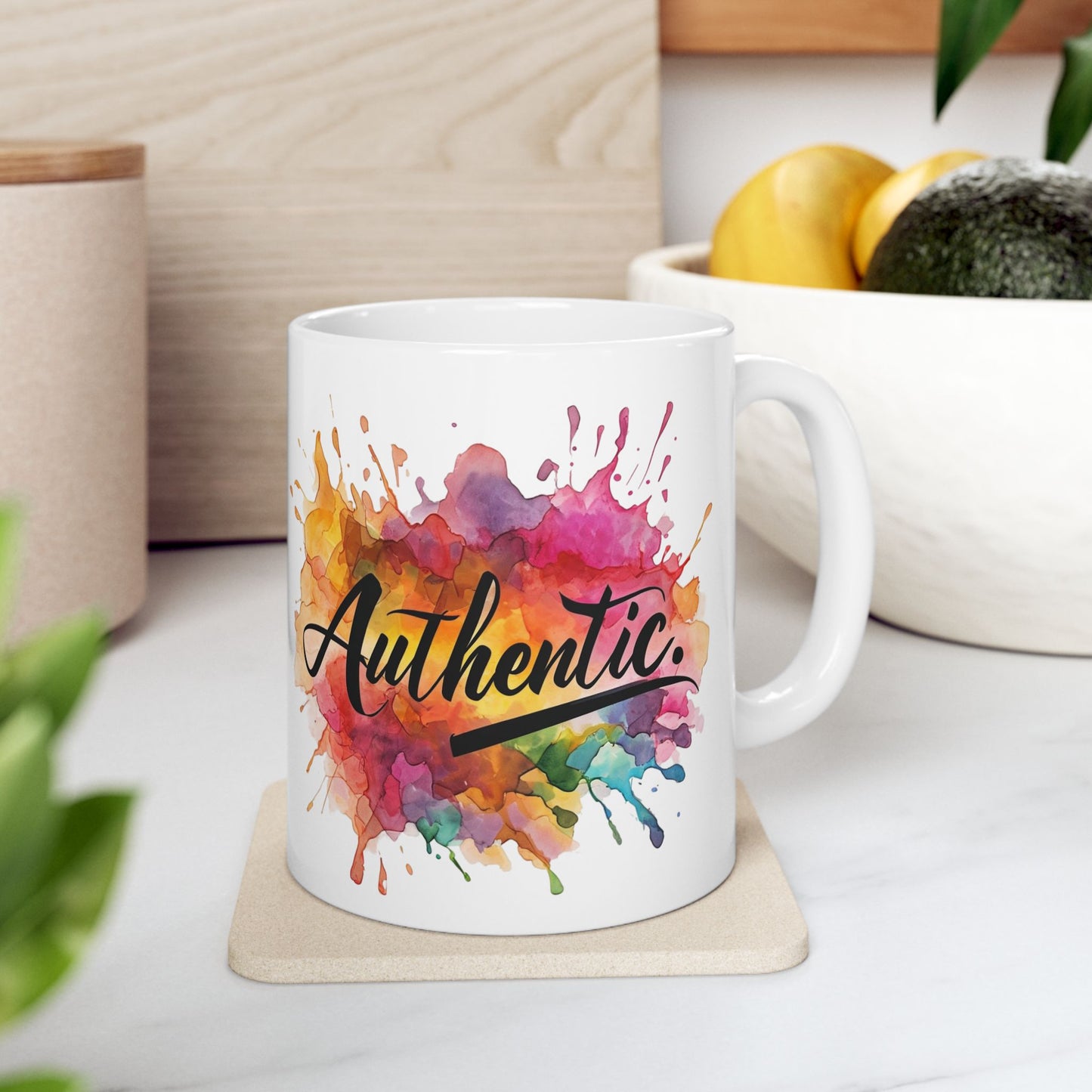 Authentic Ceramic Mug - Colorful Splash Design (11oz, 15oz)