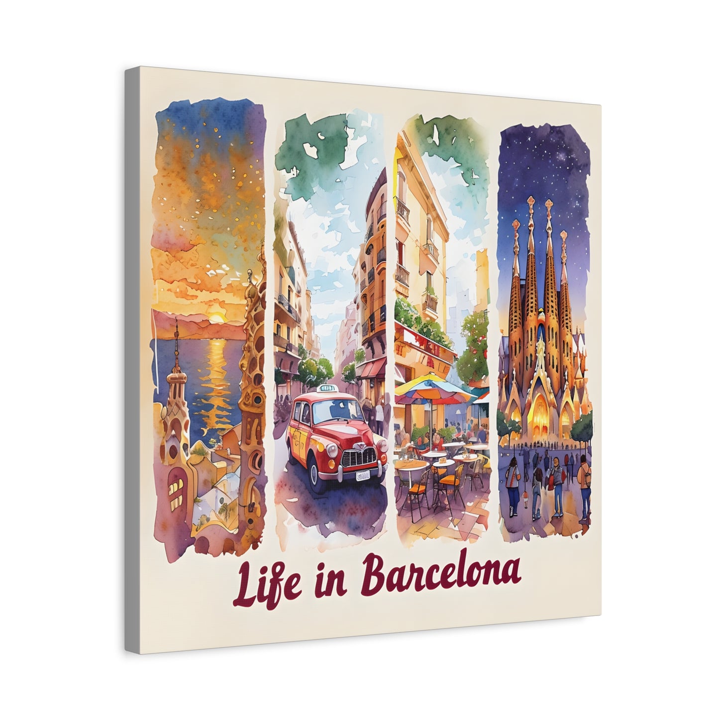 Life in Barcelona Canvas Wall Art