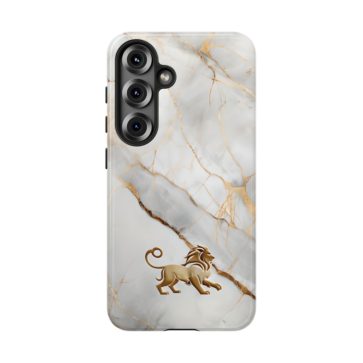 Elegant Lion and Marble Effect Phone Case Cover