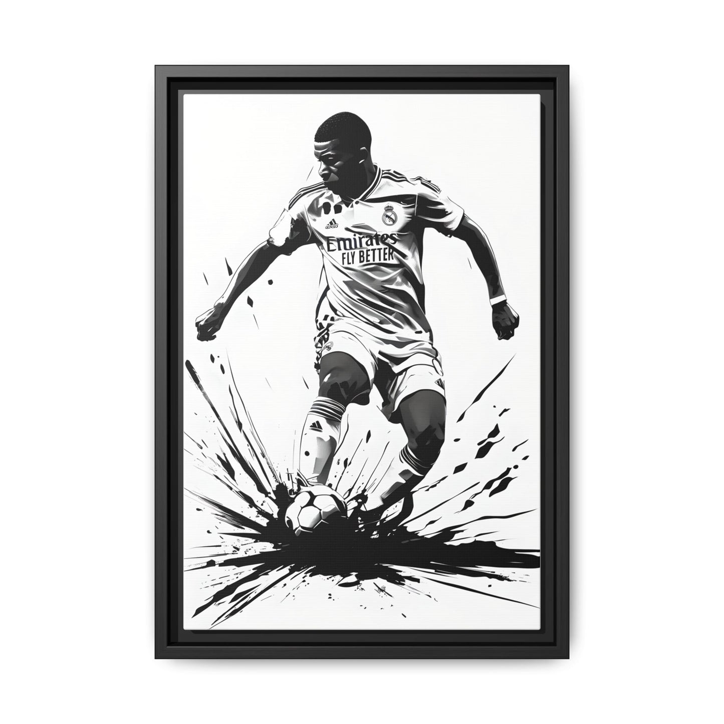 Canvas Print - Kylian Mbappe Real Madrid Kit