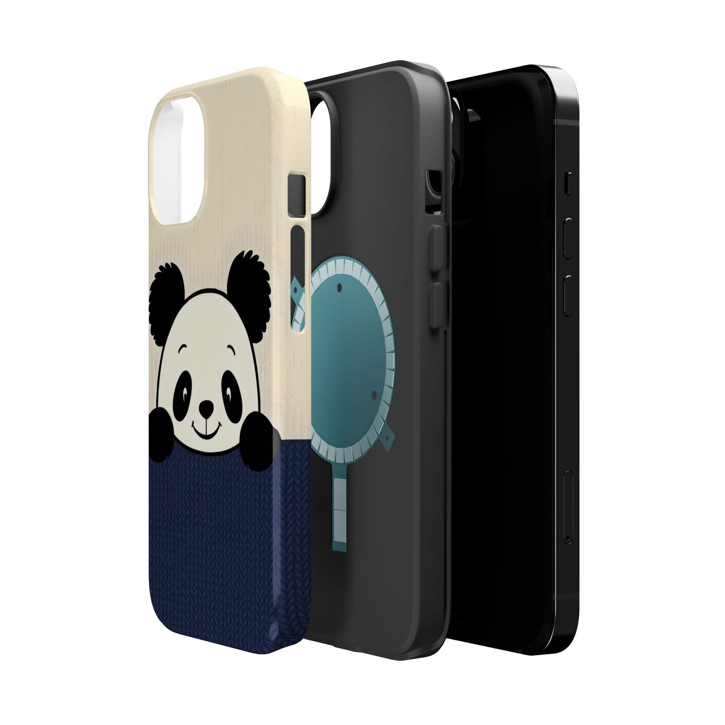 Cute Panda Magnetic Tough Case for iPhone
