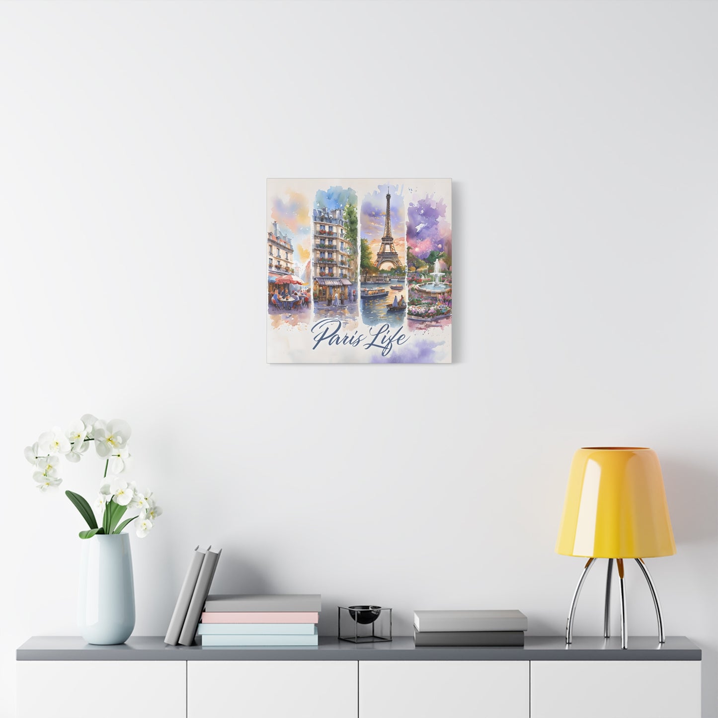 Paris Life Canvas Art - Beautiful Stretched Wall Decor for Home & Office