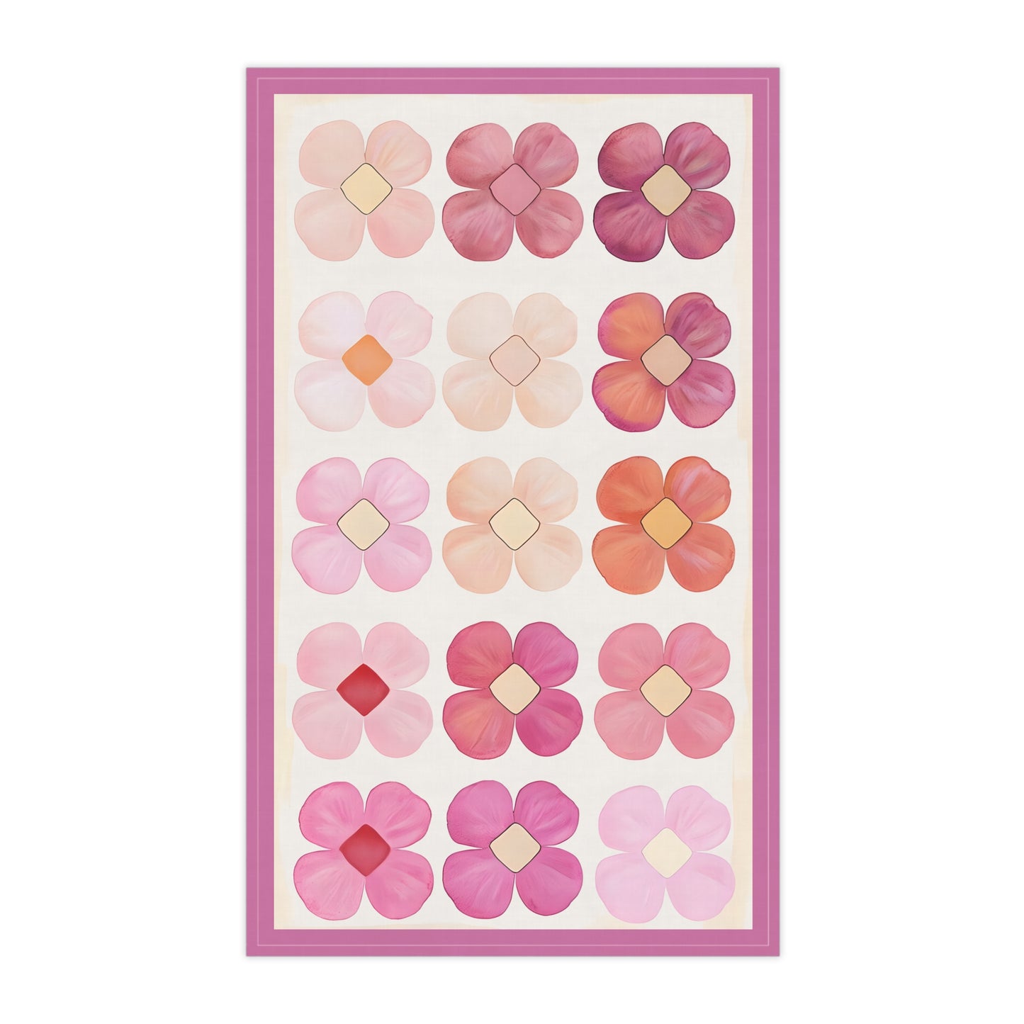Floral Pattern Cotton Tea Towels
