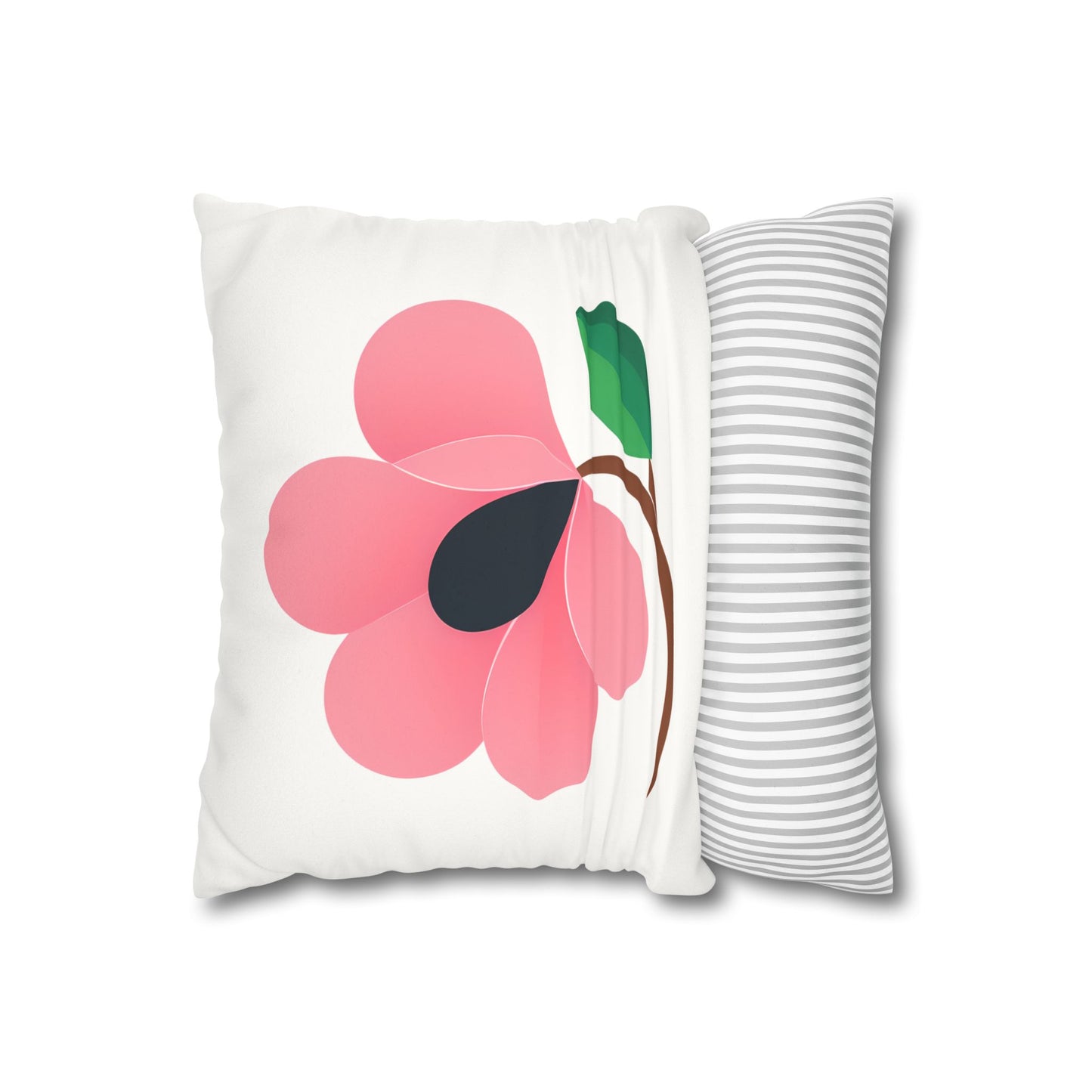 Floral Faux Suede Pillowcase - Chic Home Decor for Spring & Every Occasion