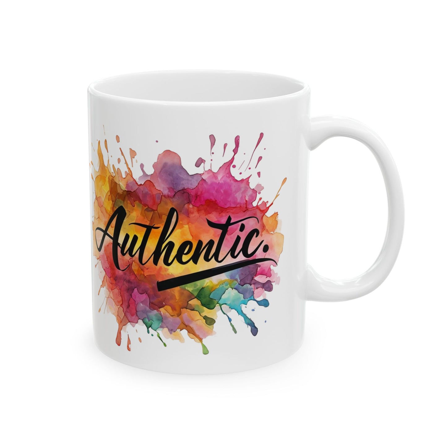 Authentic Ceramic Mug - Colorful Splash Design (11oz, 15oz)