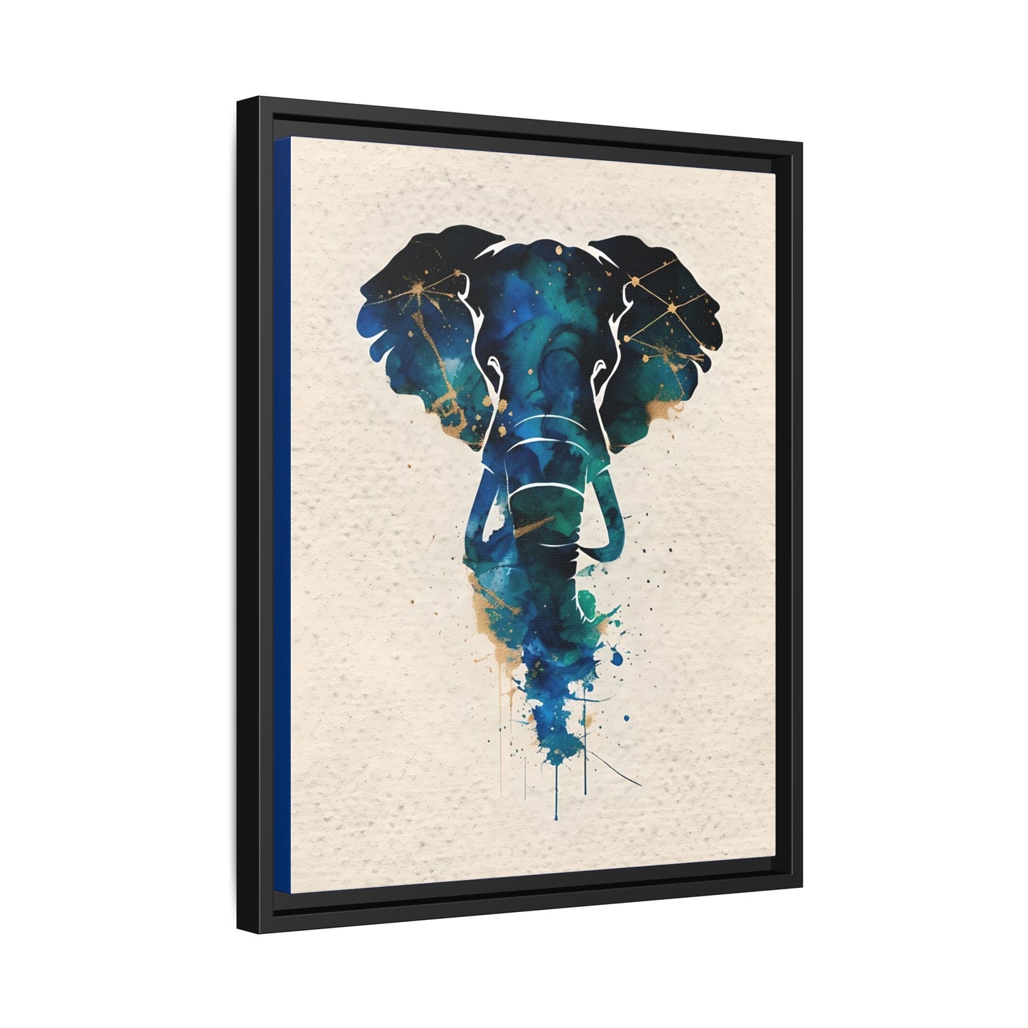 Bohemian Elephant Watercolour Art Print framed Canvas.