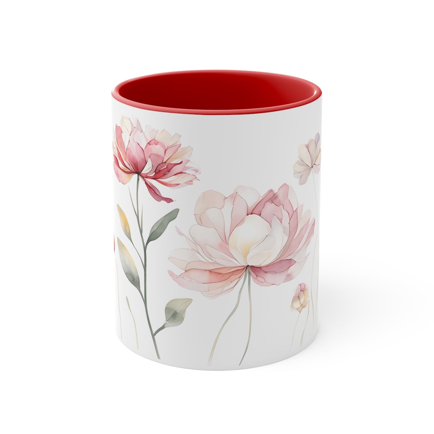Floral Accent Mug – Charming Pink Petals Design