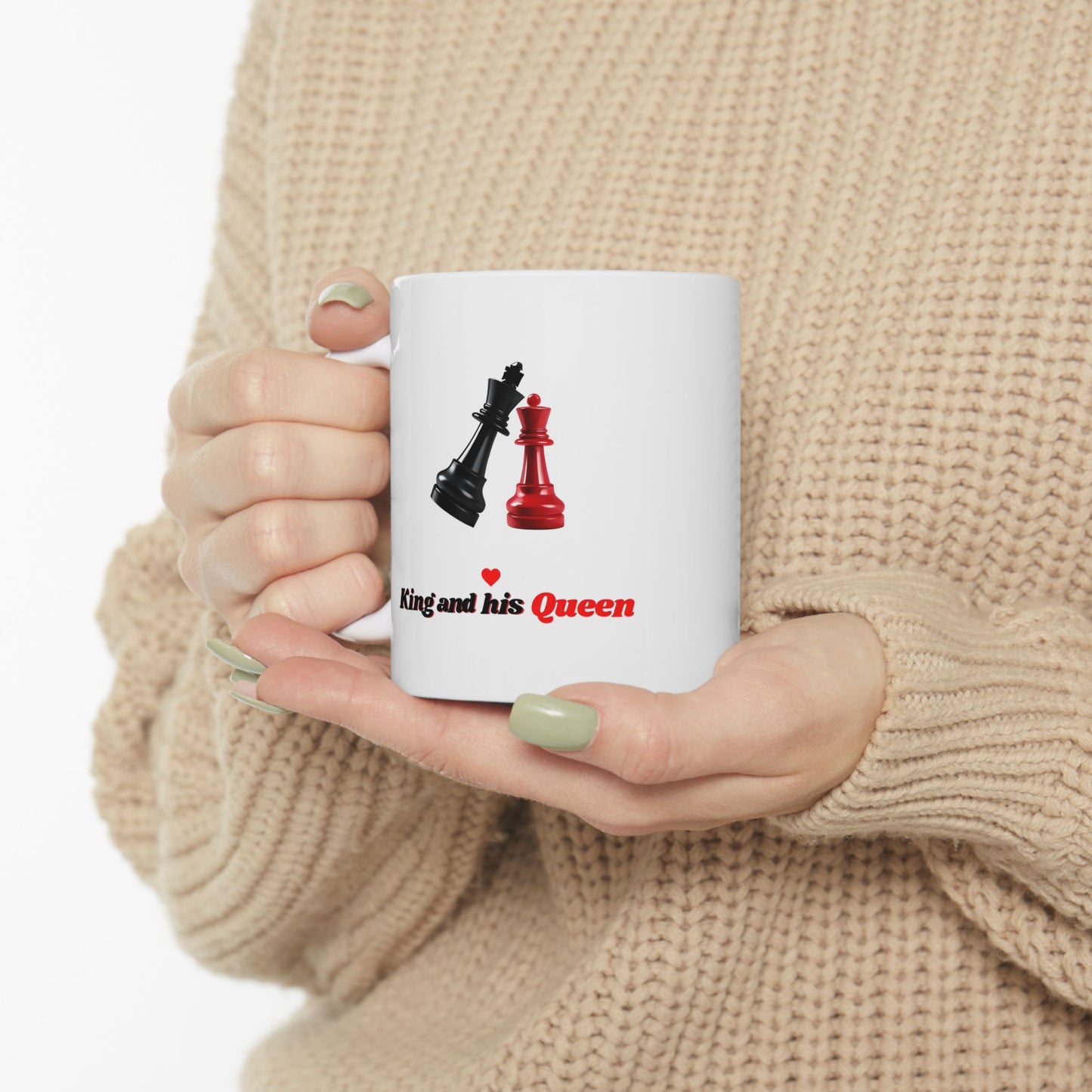 King and Queen Chess Ceramic Mug - Perfect Gift for Chess Lovers