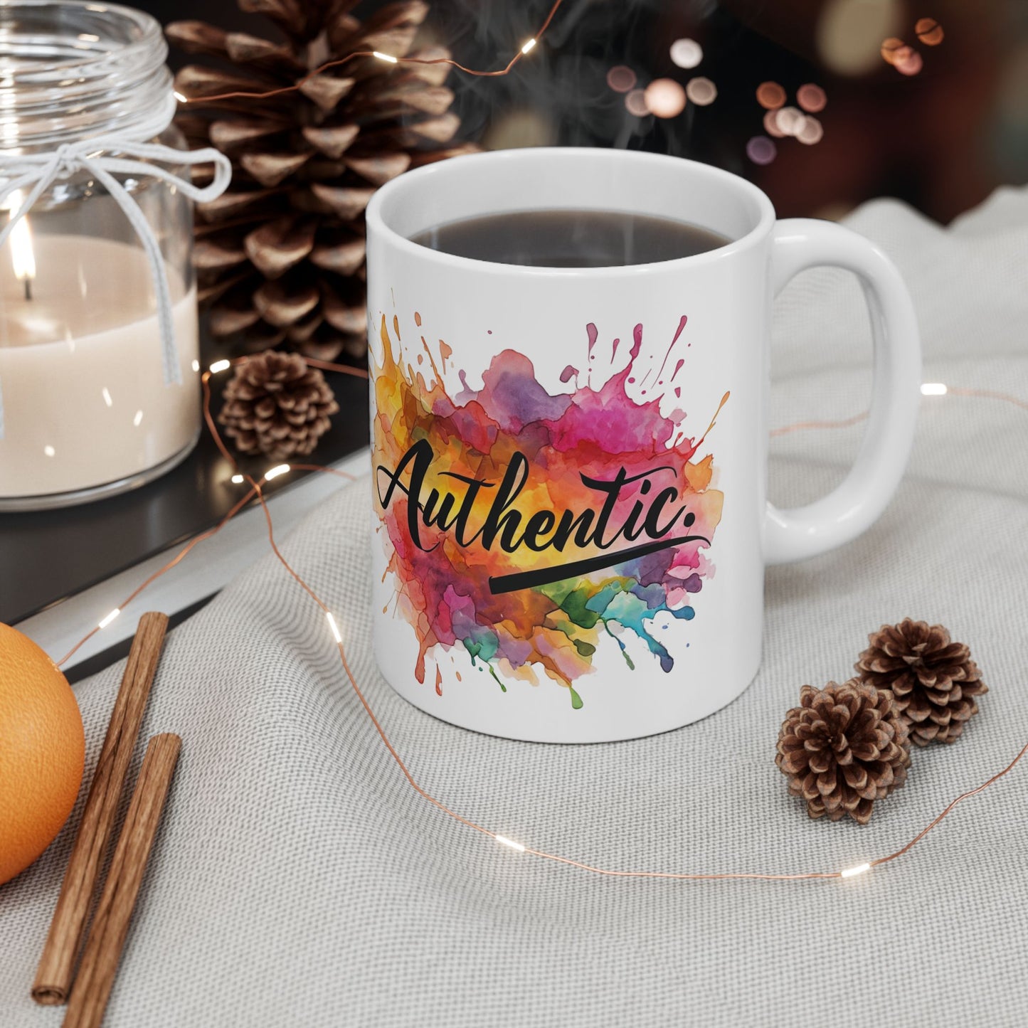 Authentic Ceramic Mug - Colorful Splash Design (11oz, 15oz)