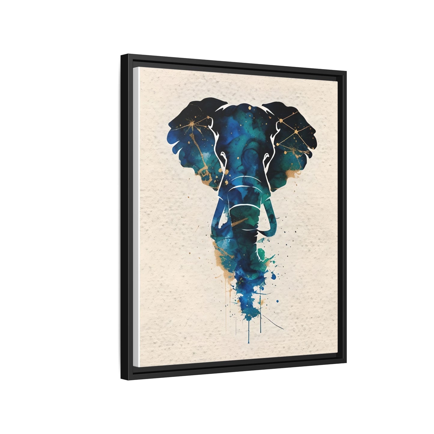 Bohemian Elephant Watercolour Art Print framed Canvas.