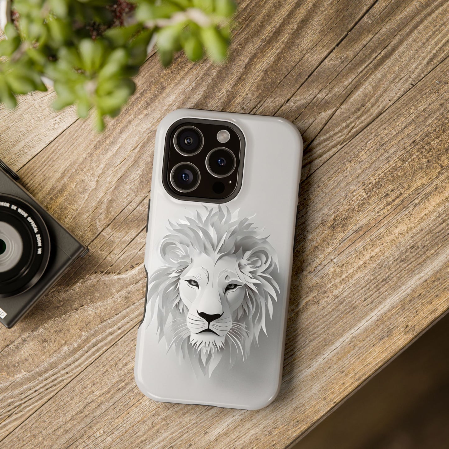 Majestic Intricate Lion Face Magnetic Tough Case Cover