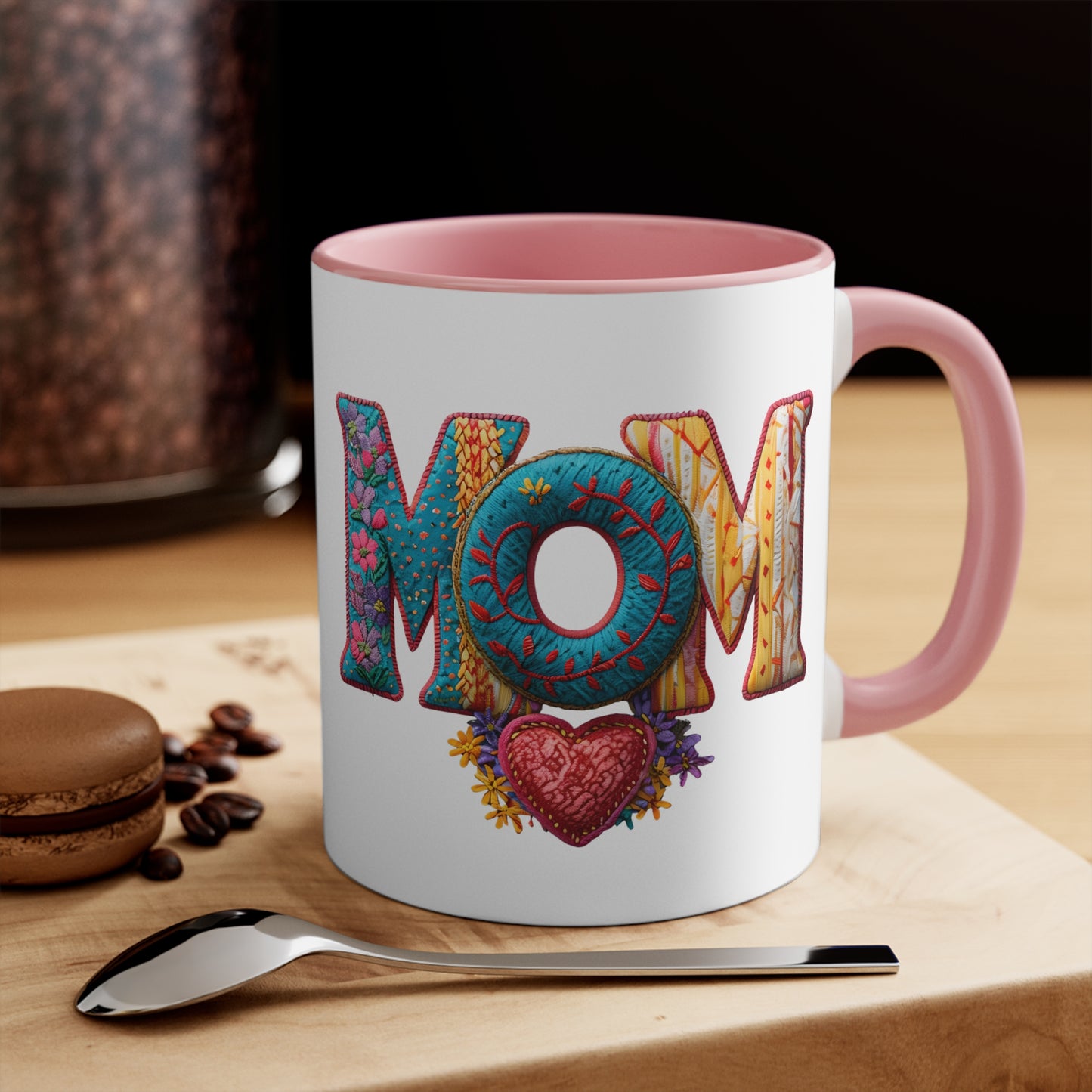 Colorful Floral Accent Mug - Perfect Gift for Moms