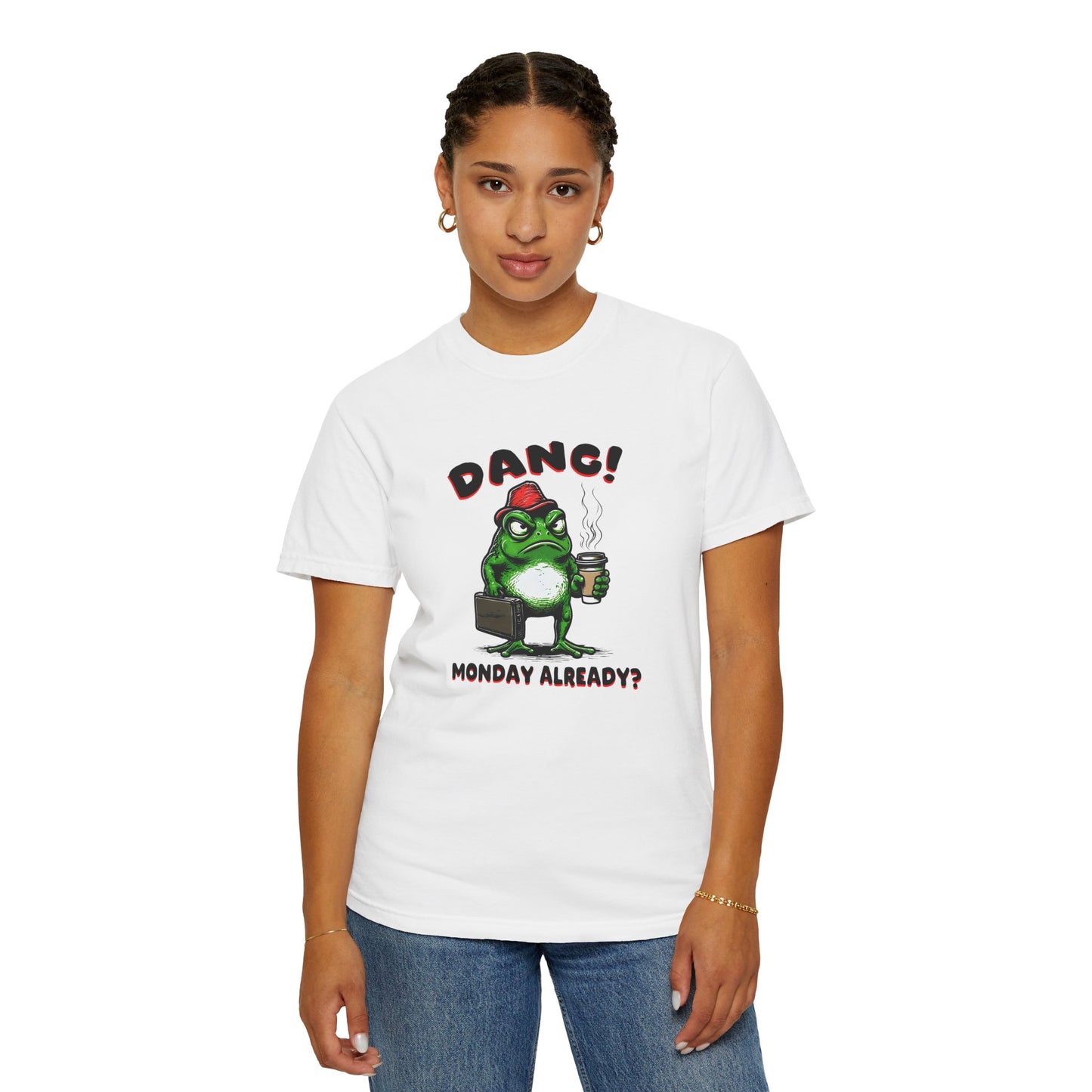 Funny Frog Monday T-Shirt - Unisex Garment-Dyed Tee