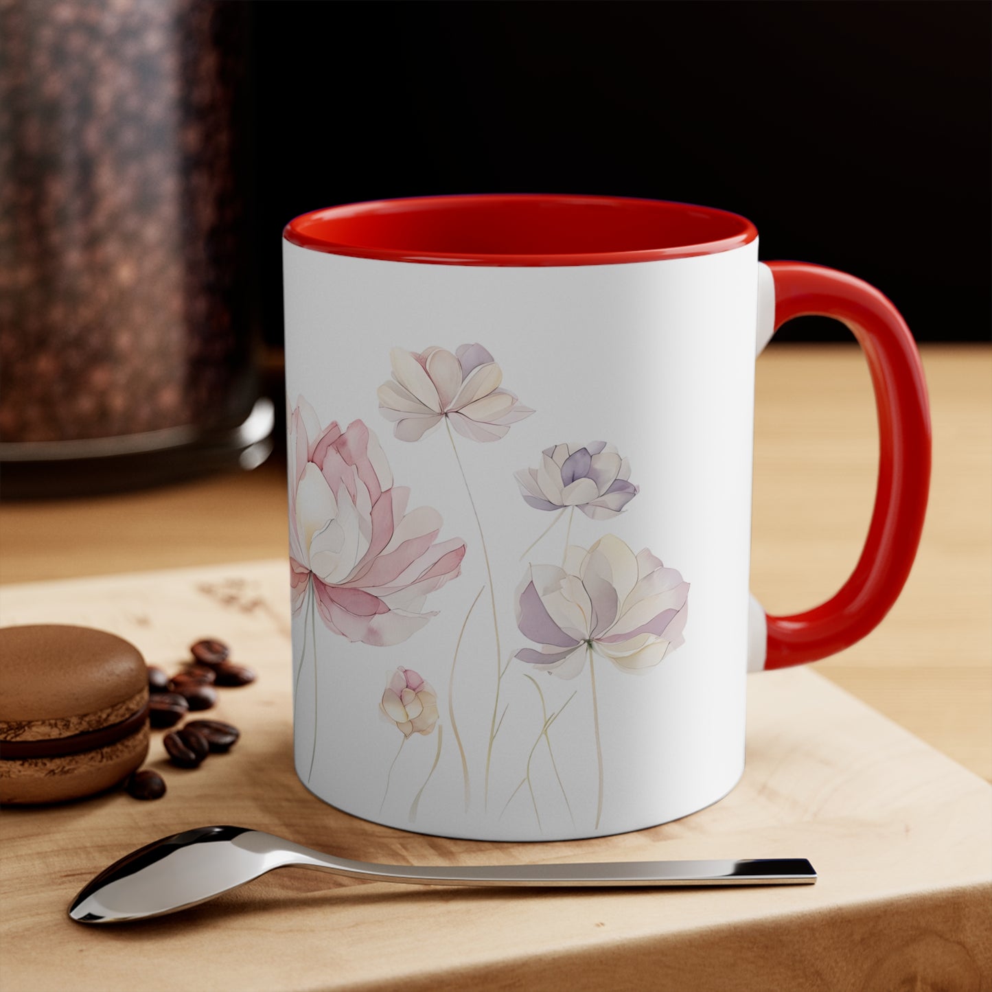 Floral Accent Mug – Charming Pink Petals Design