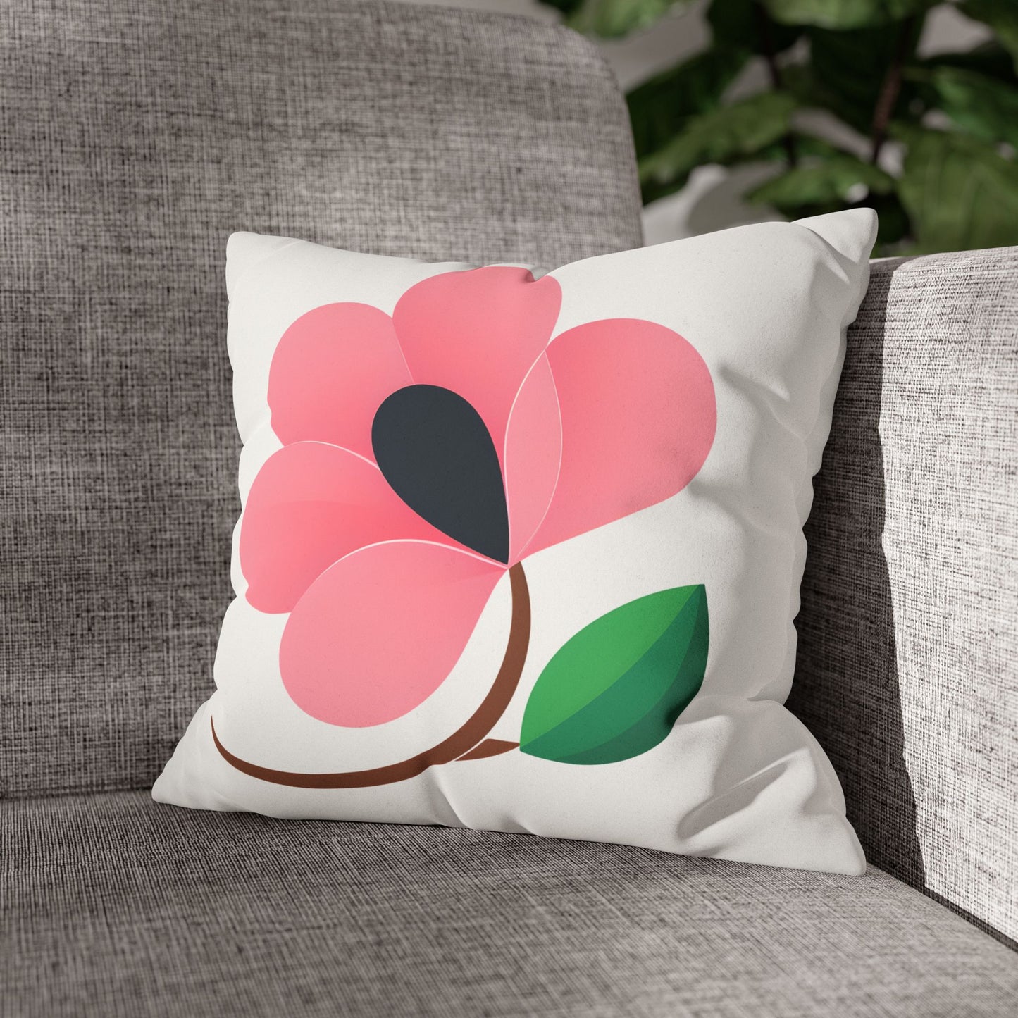 Floral Faux Suede Pillowcase - Chic Home Decor for Spring & Every Occasion