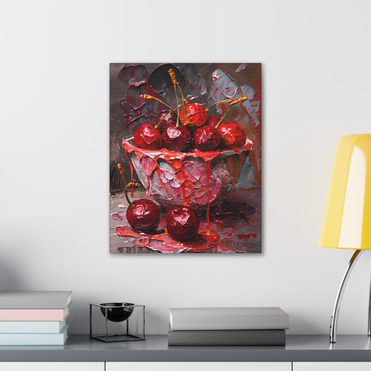 Cherry Still Life Canvas Art Print