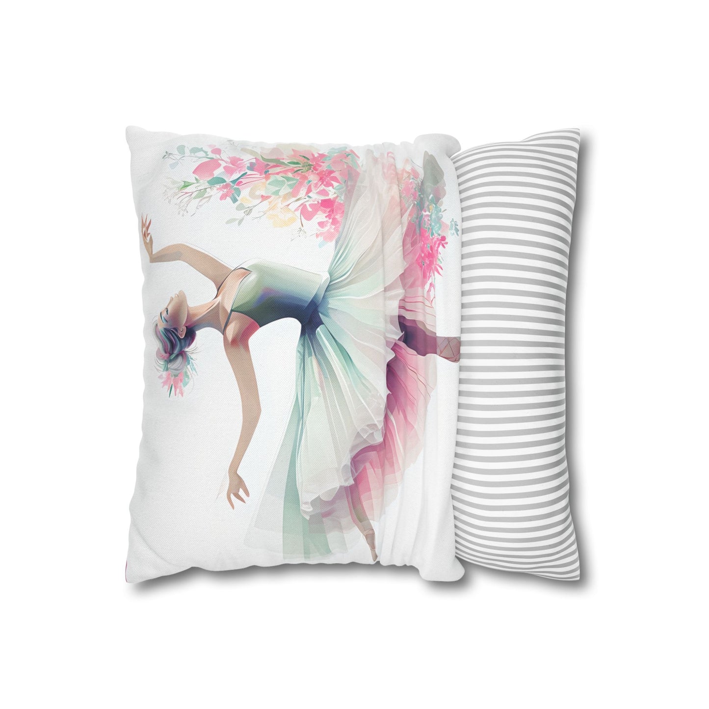 Elegant Ballerina Square Pillowcase