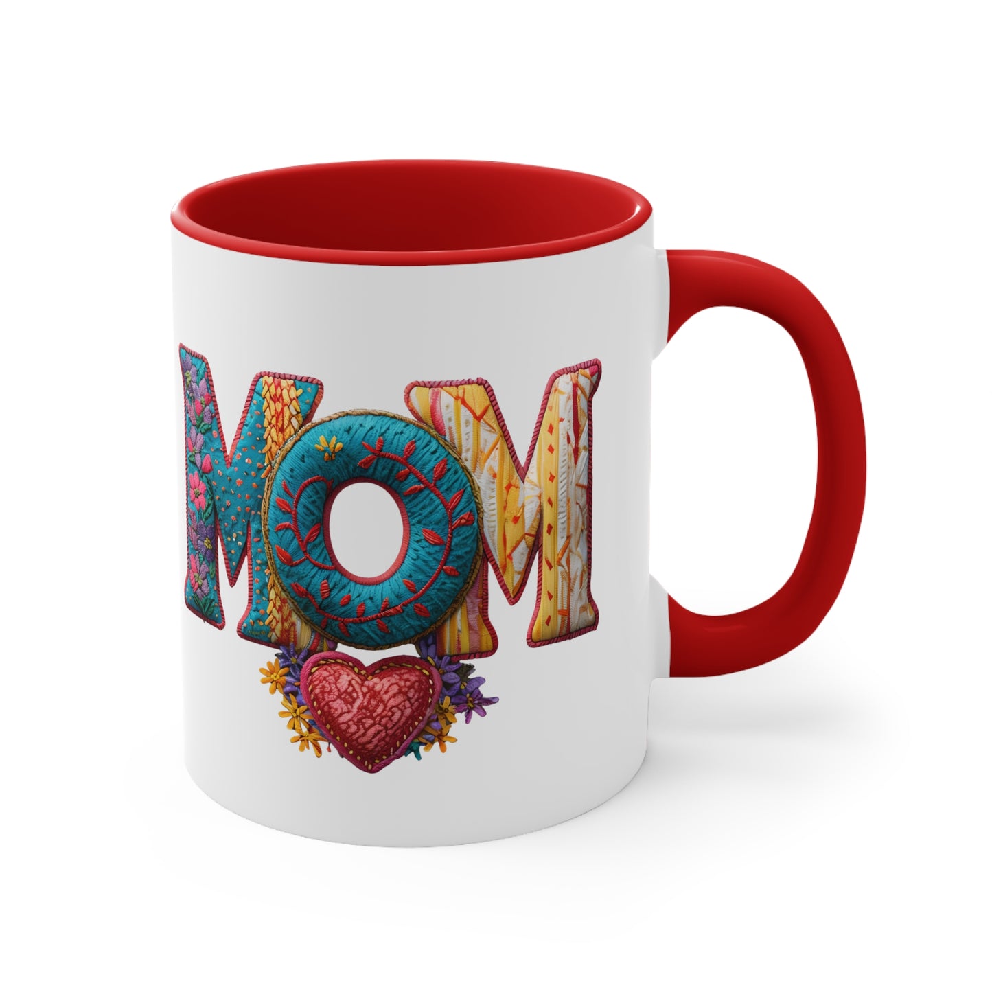 Colorful Floral Accent Mug - Perfect Gift for Moms