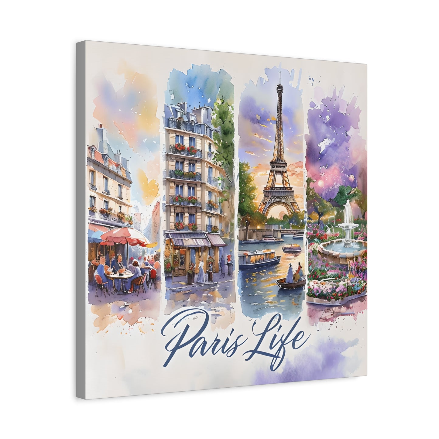 Paris Life Canvas Art - Beautiful Stretched Wall Decor for Home & Office