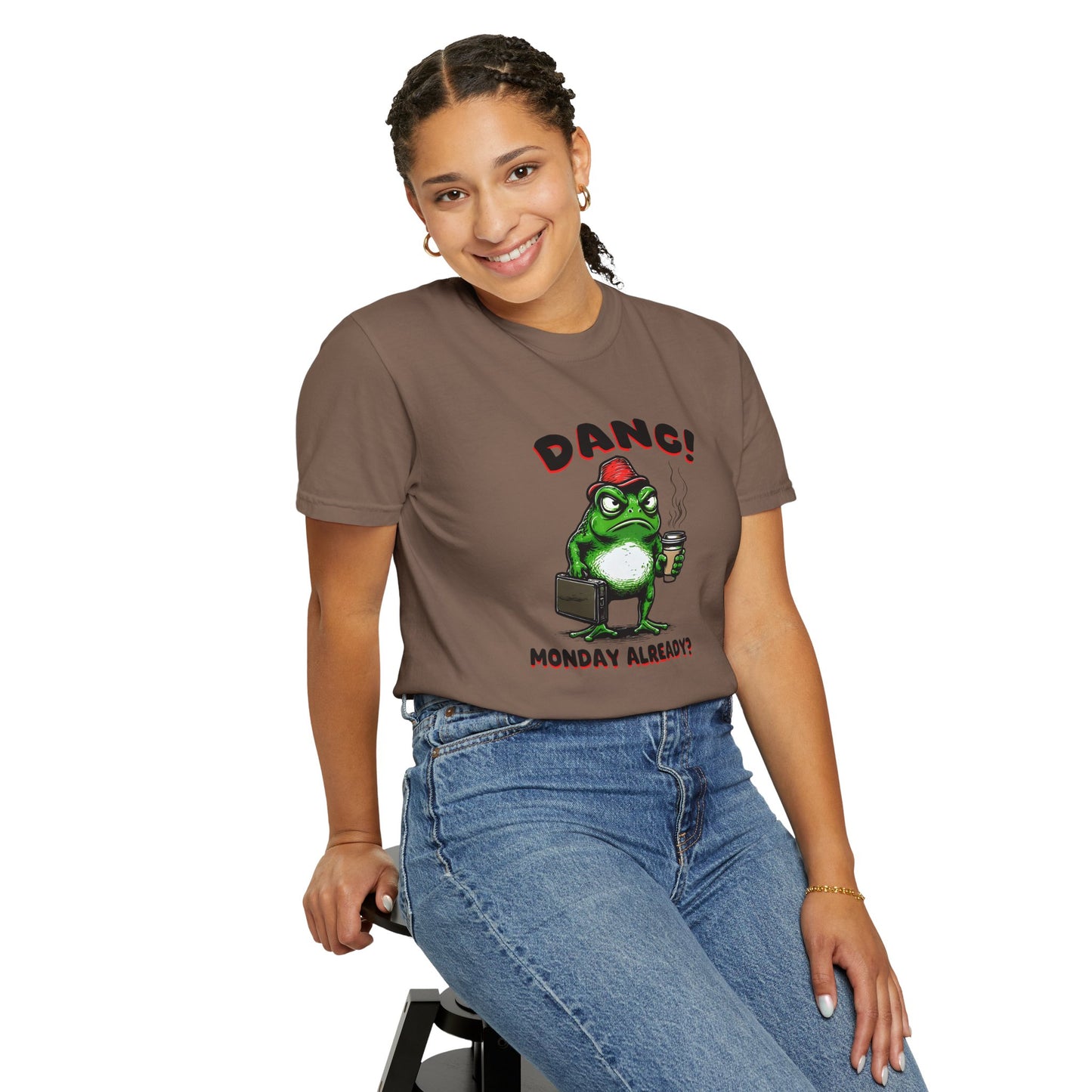 Funny Frog Monday T-Shirt - Unisex Garment-Dyed Tee