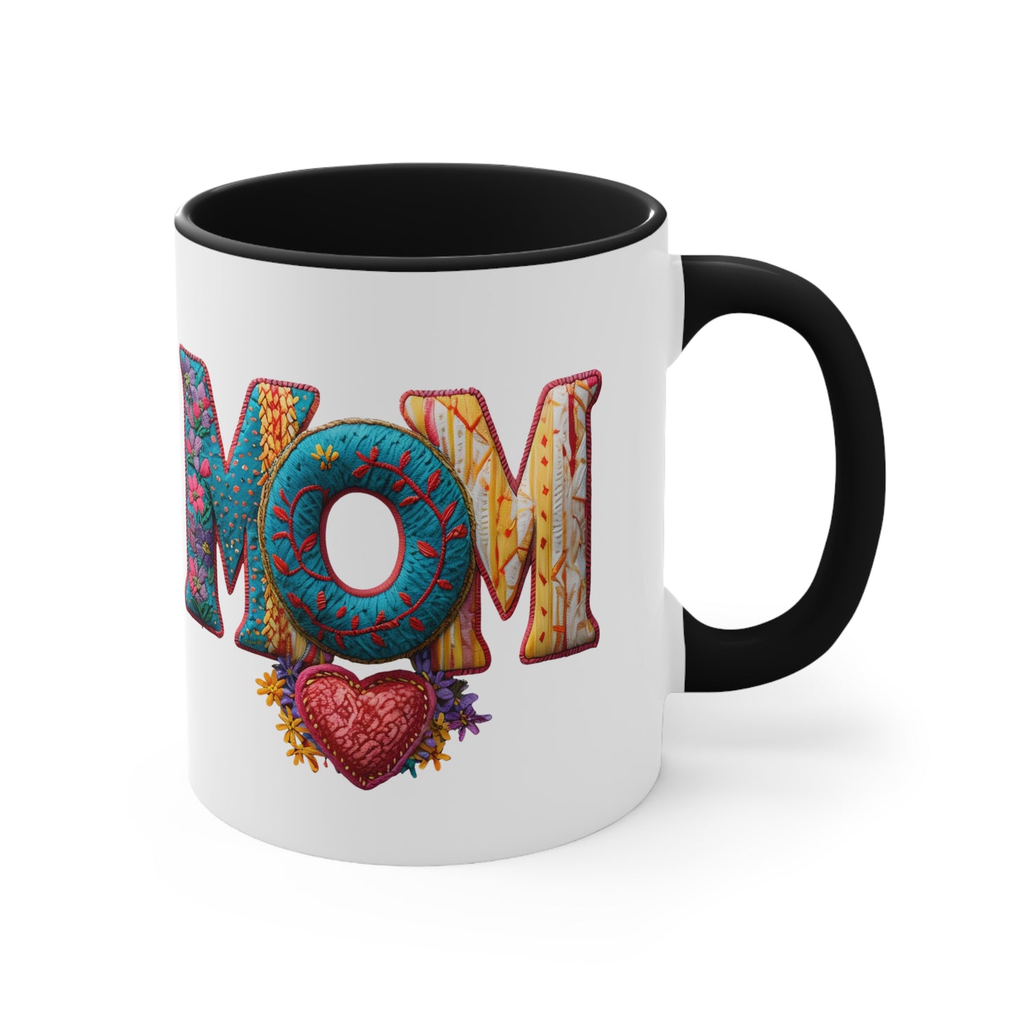 Colorful Floral Accent Mug - Perfect Gift for Moms