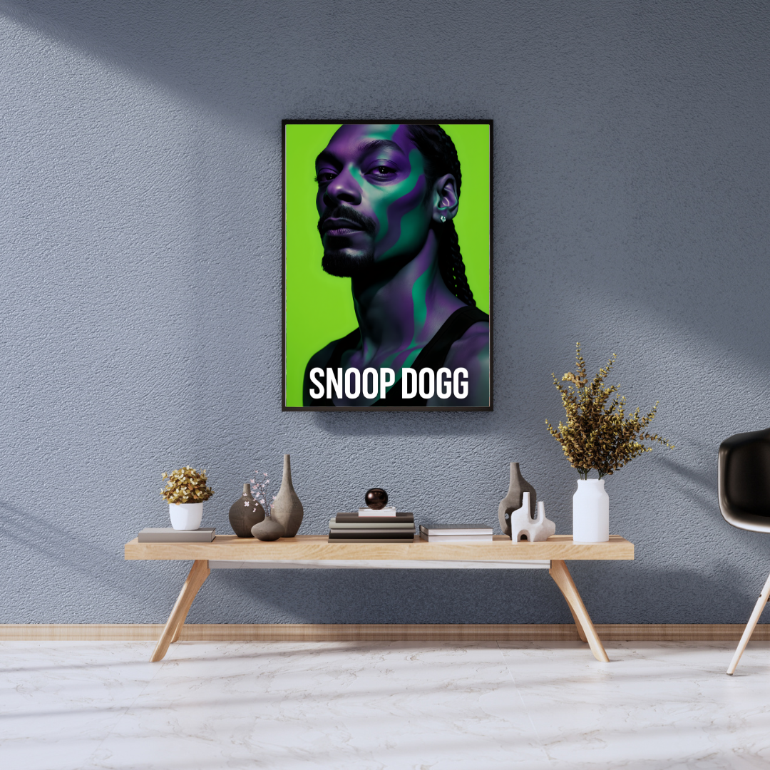 Stylized Portrait Of Snoop Dogg In Vibrant Pop Art