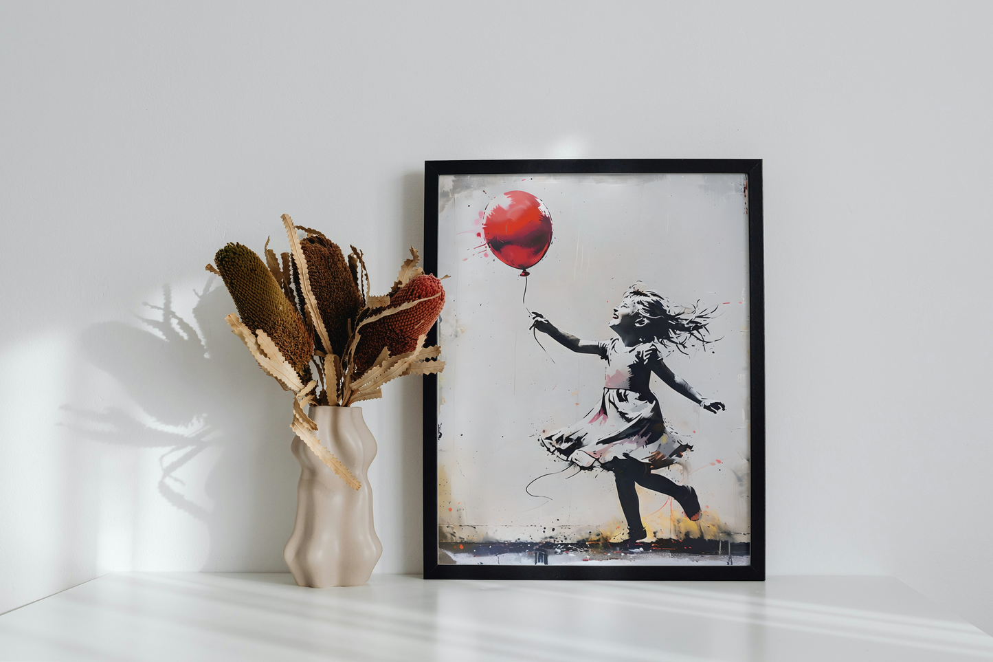 Happy Girl Chasing Her Balloon