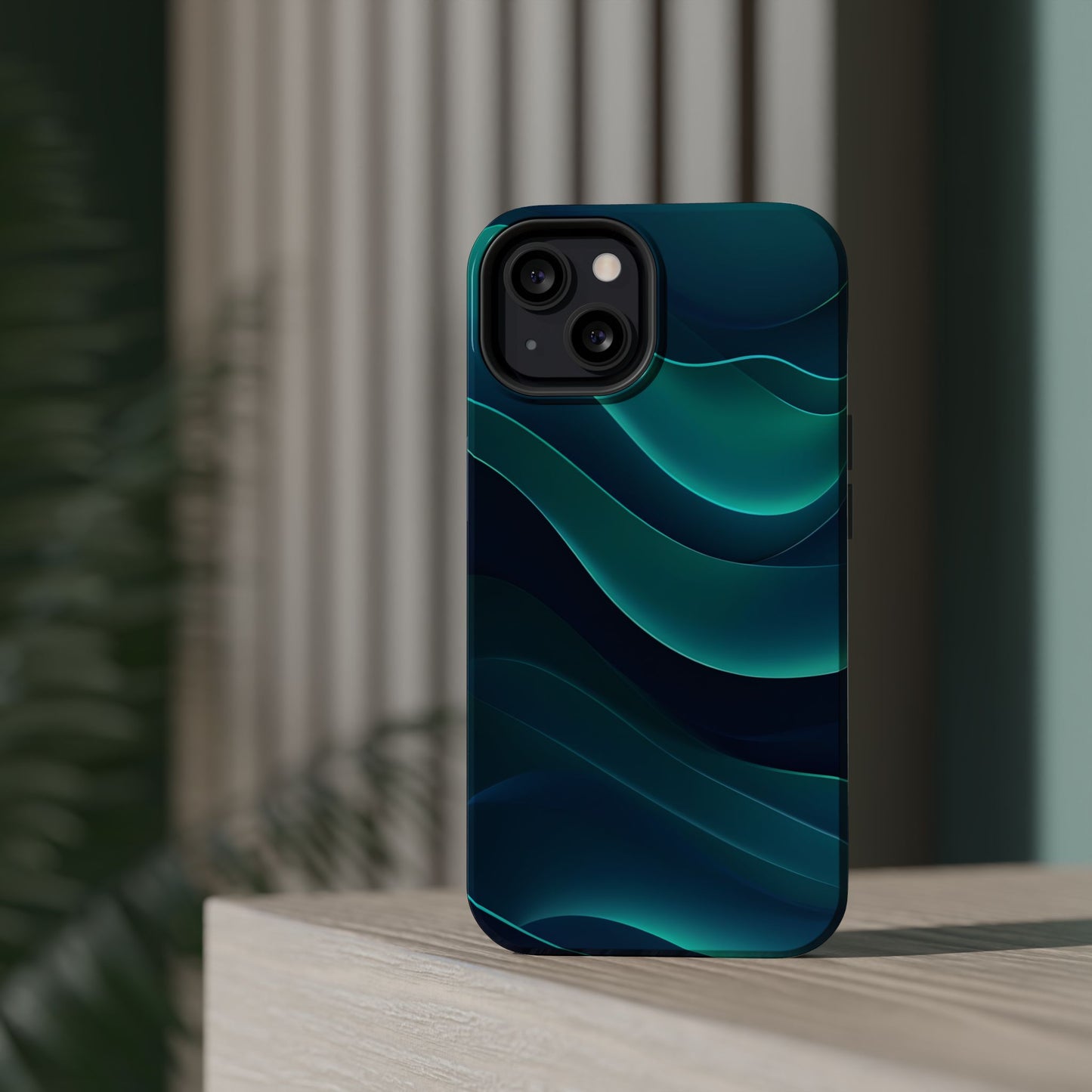 Wave Pattern Magnetic Tough Case - Stylish Protection for Your Phone