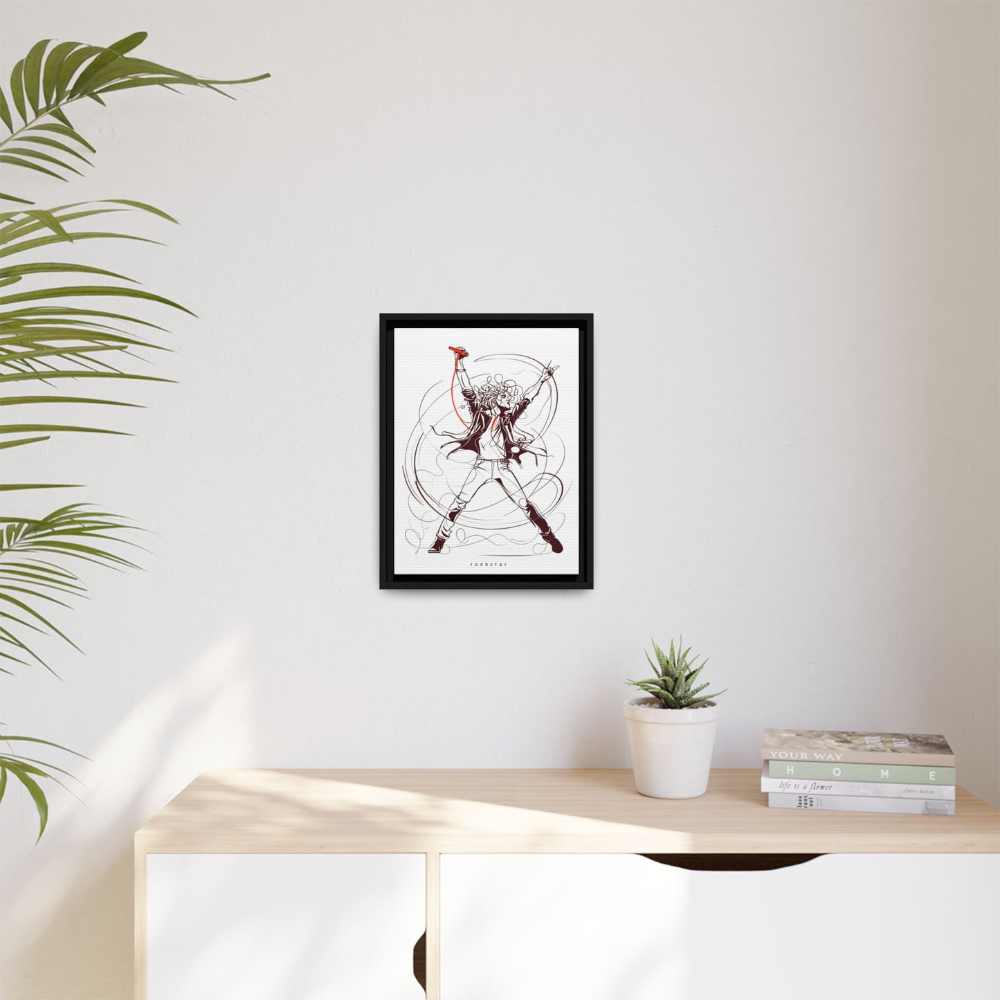 Minimalist Design a Rockstar, Matte Frame Print