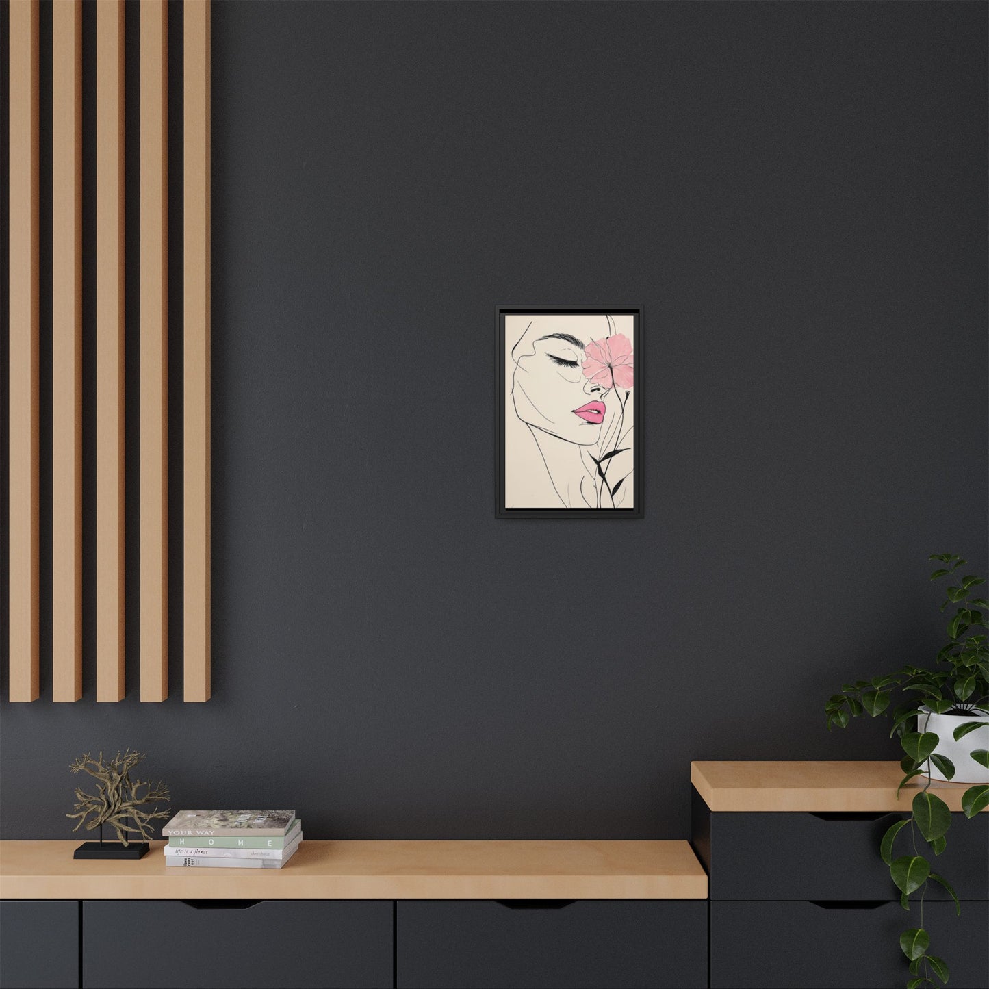 Elegant Floral Framed Art Print