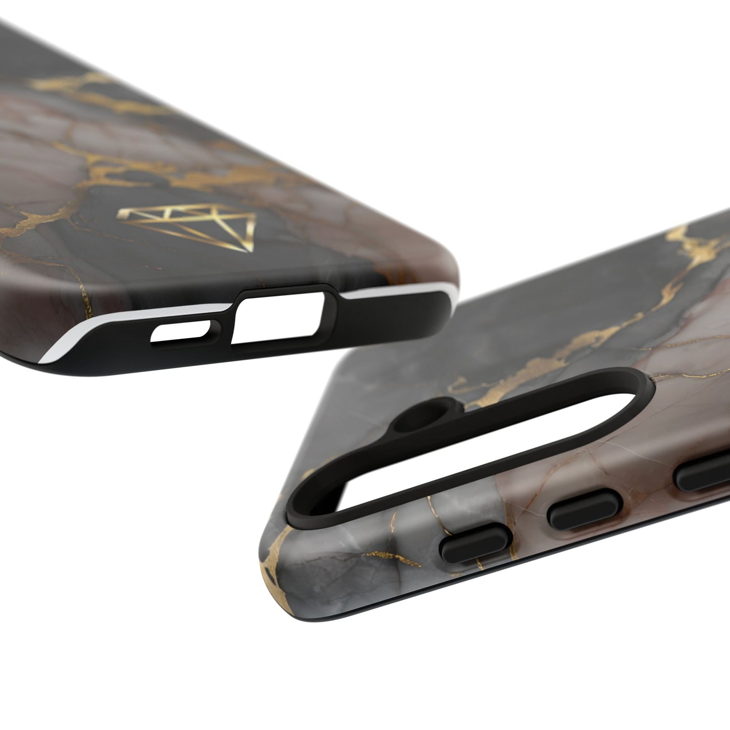 Elegant Marble Phone Case with Gold Accent