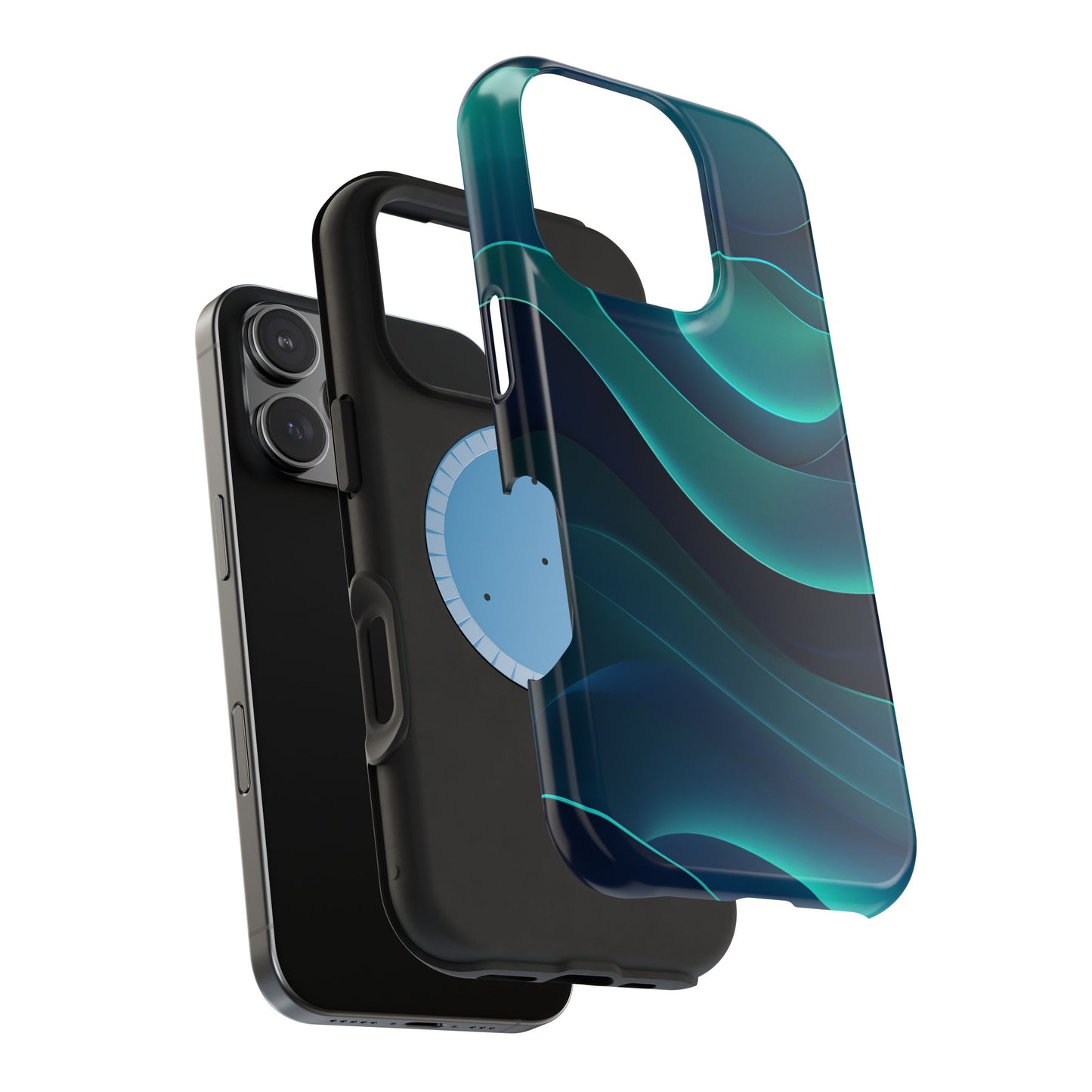 Wave Pattern Magnetic Tough Case Cover