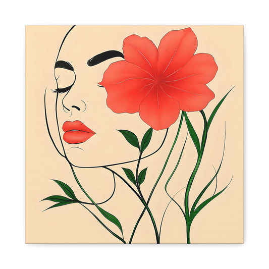 Artistic Floral Wall Canvas - Elegant Home Decor with Beauty and Nature