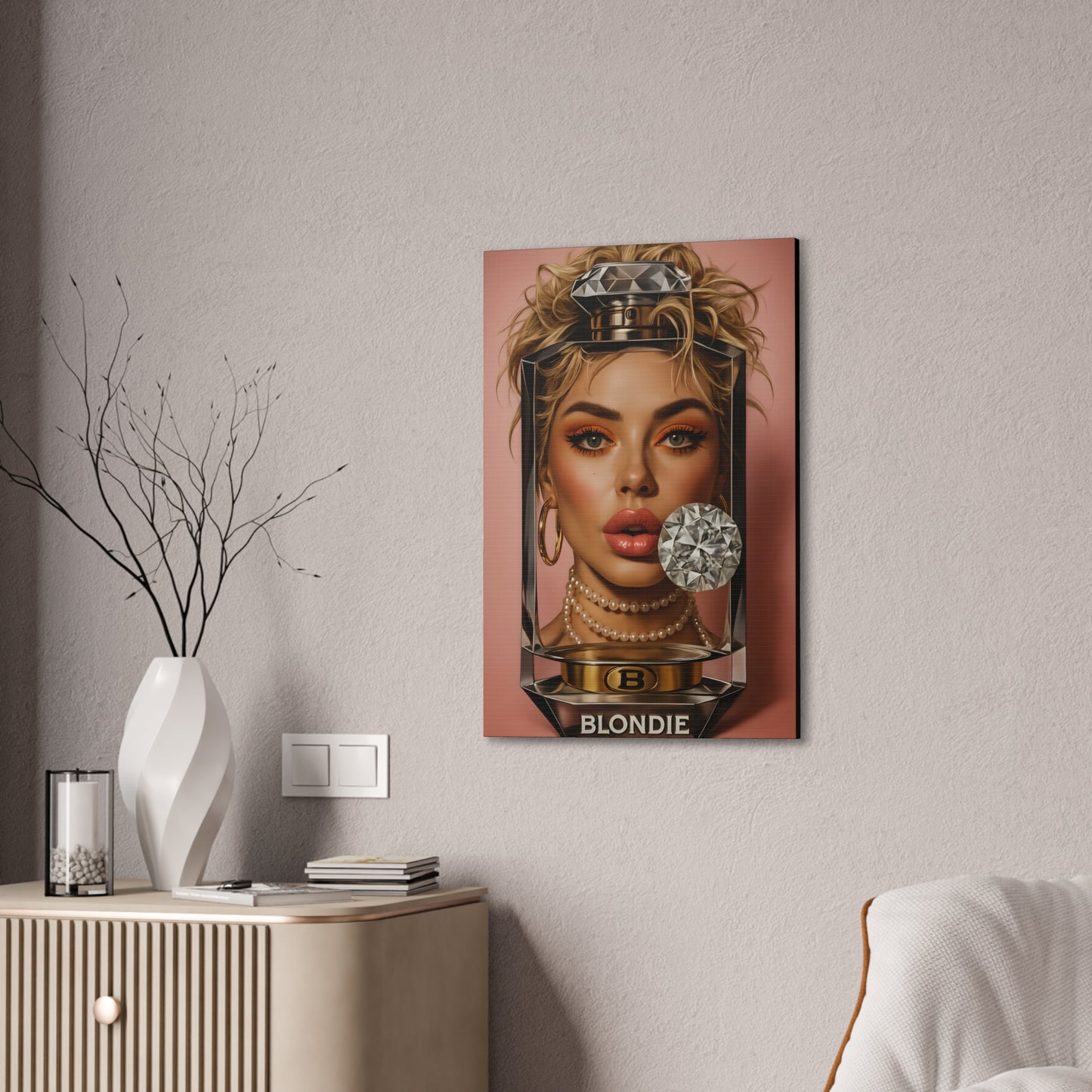 Blondie Glamorous Stylish Canvas Wall  Print