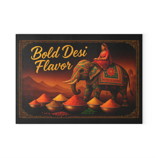 Bold Desi Flavor Glass Cutting Board