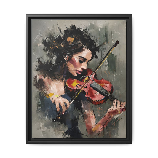 Elegant Violinist Art Print - Framed Canvas for Music Lovers