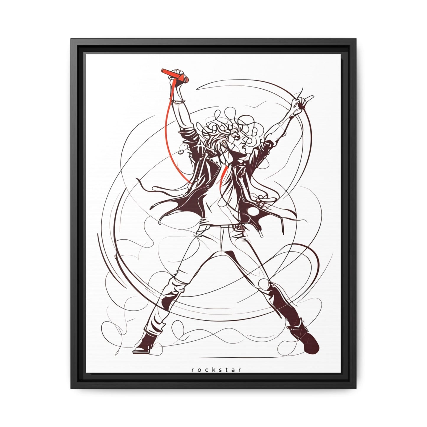 Minimalist Design a Rockstar, Matte Frame Print