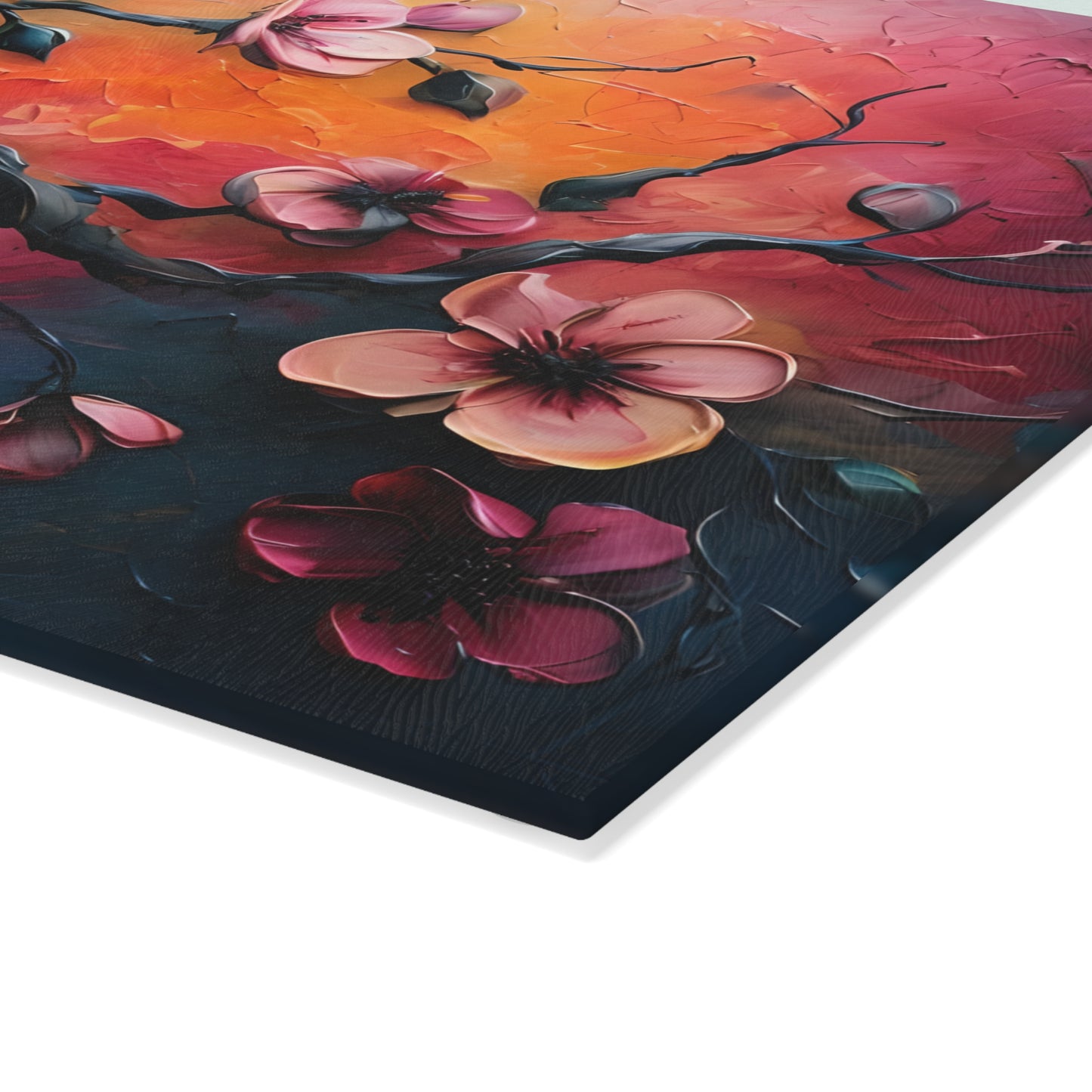 Floral Glass Cutting Board