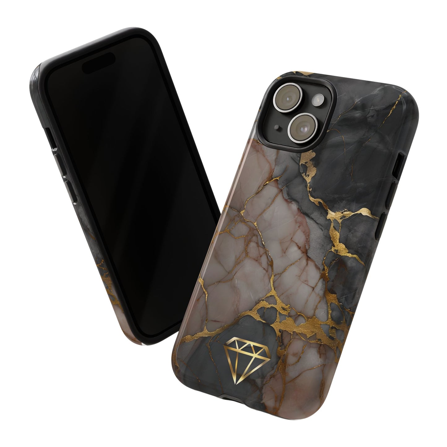 Elegant Marble Phone Case with Gold Accent