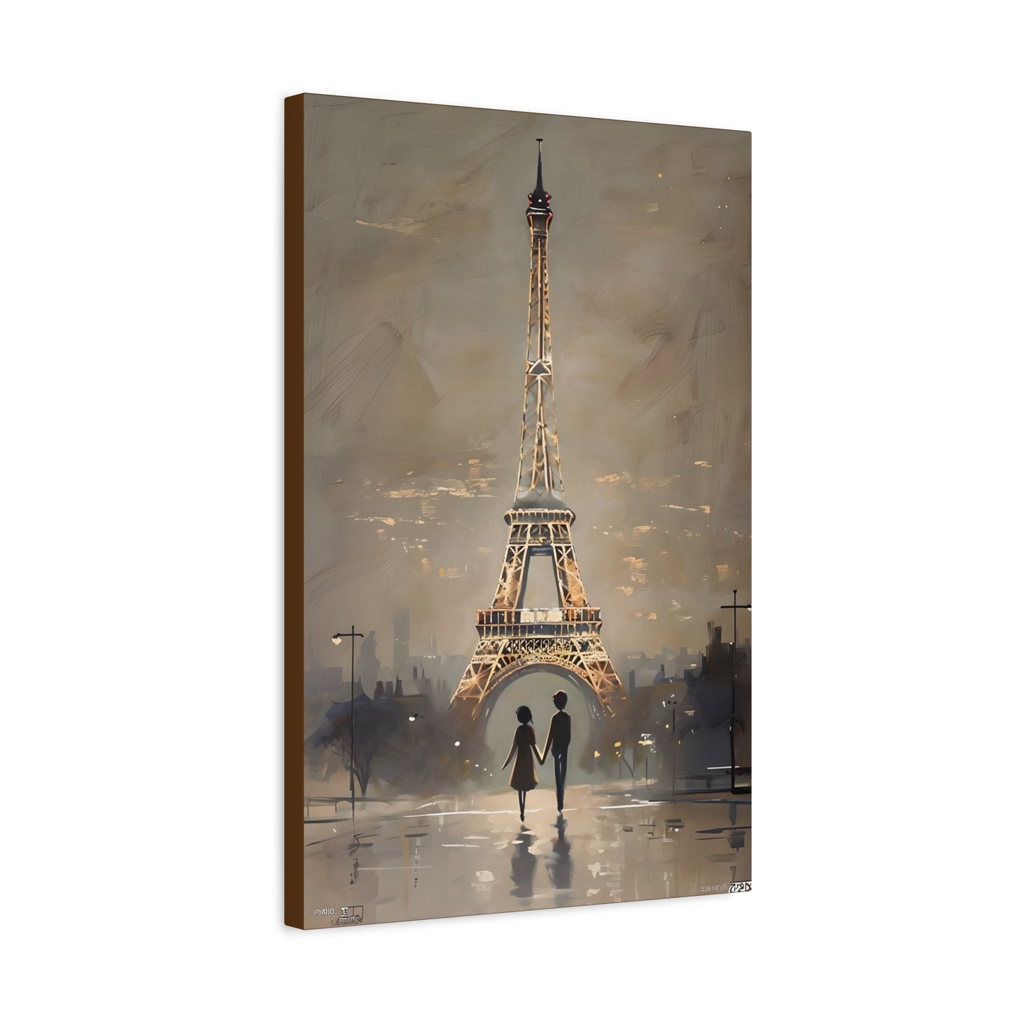 Romantic Evening Stroll Under The Illuminated Eiffel Tower
