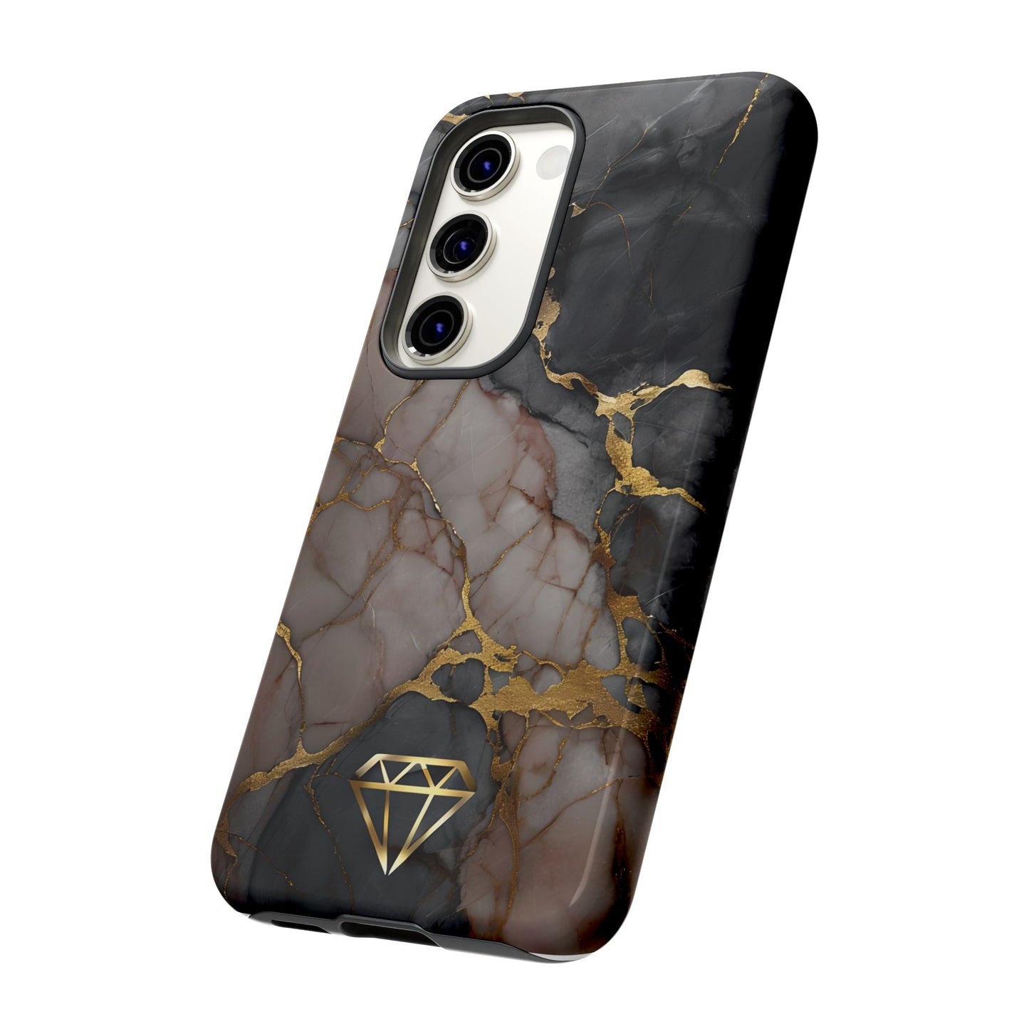 Elegant Marble Phone Case with Gold Accent