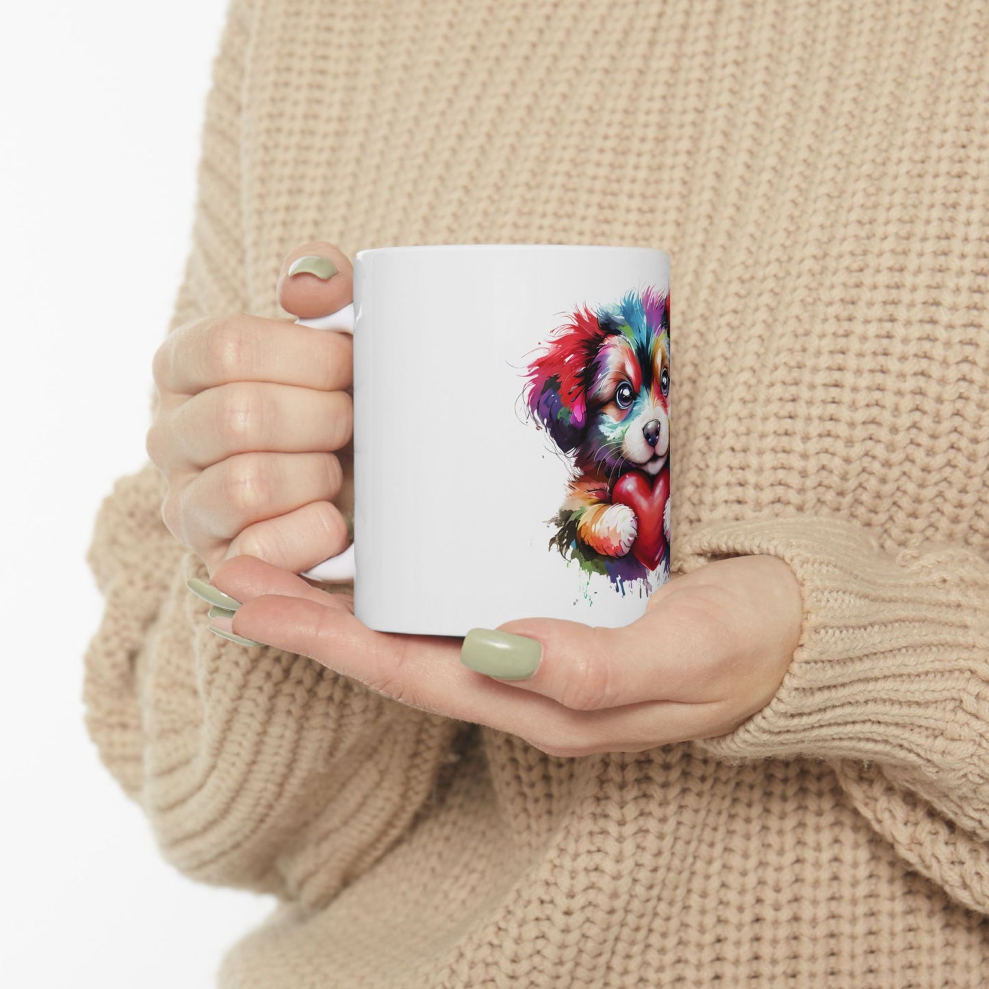 Cute and Colorful Puppy Ceramic Mug