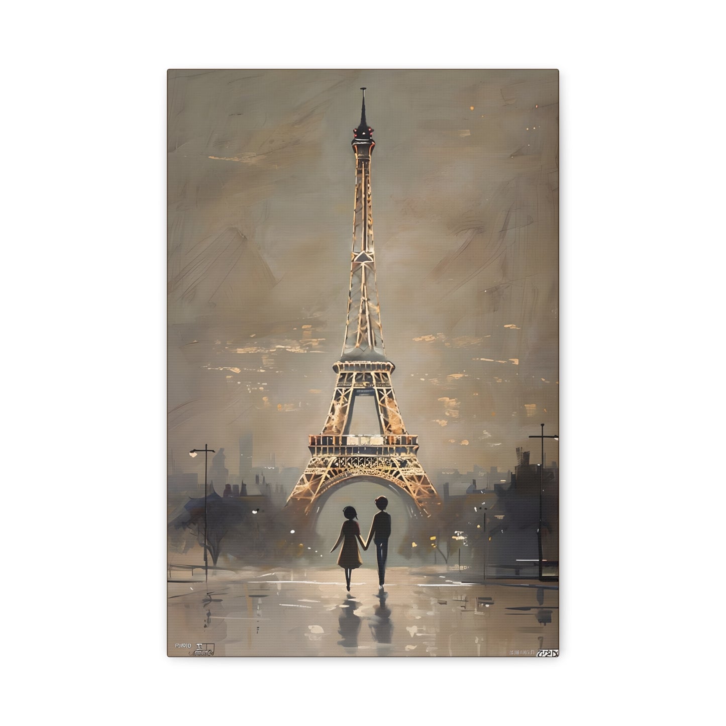 Romantic Evening Stroll Under The Illuminated Eiffel Tower