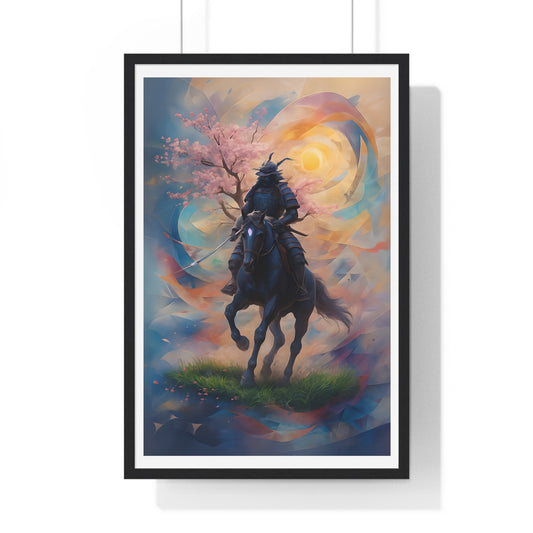 Dreamlike Samurai Poster, Horse Wall Art, Japanese Art Print
