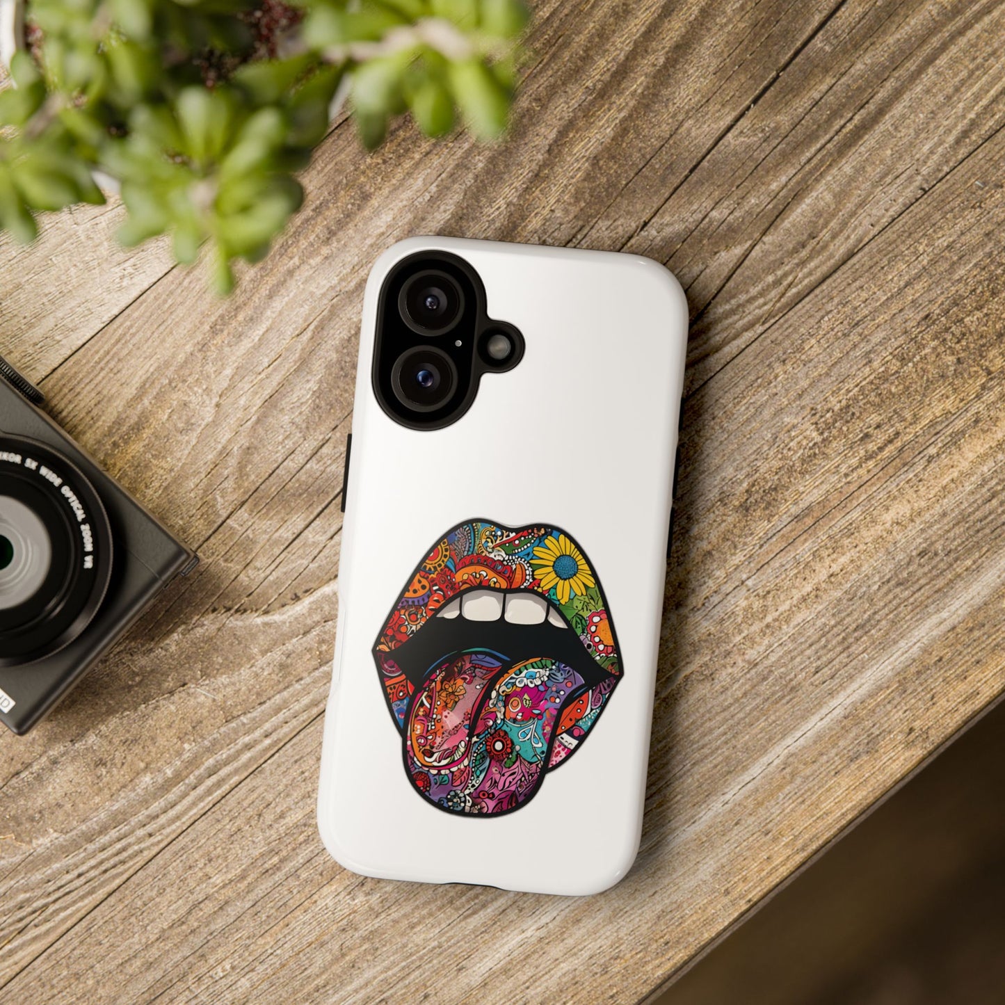 Vibrant Phone Case with Funky Lip Design